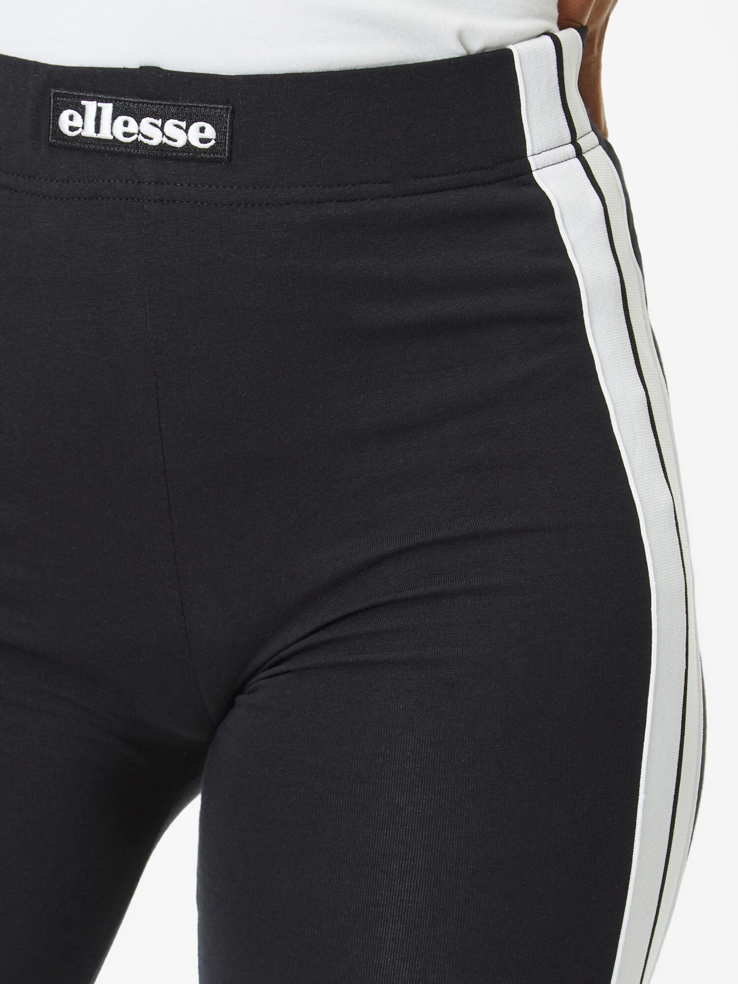 ELLESSE Leggings negru / alb - Pled.ro