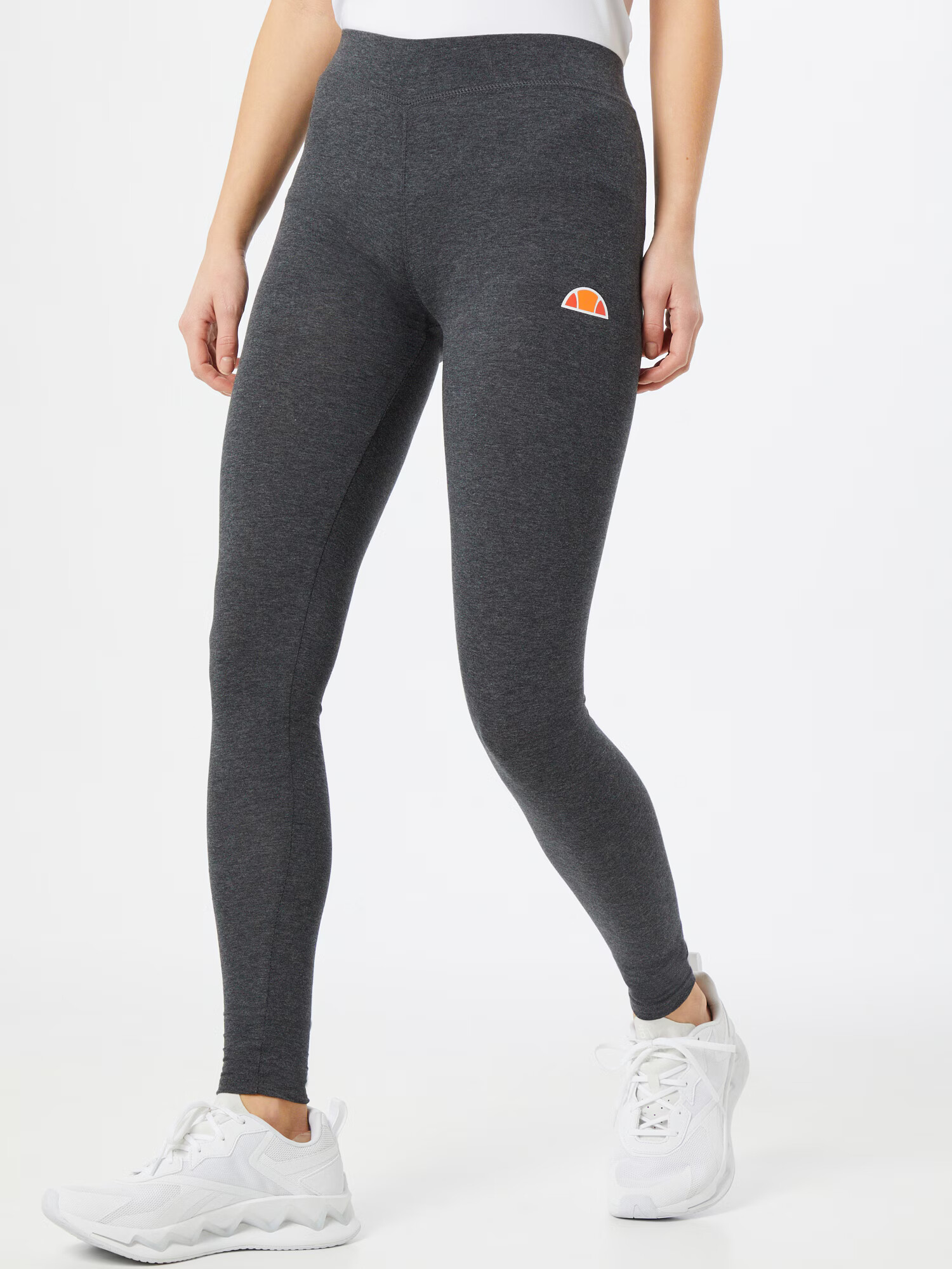 ELLESSE Leggings 'Solos 2' gri închis / portocaliu / portocaliu închis / alb - Pled.ro