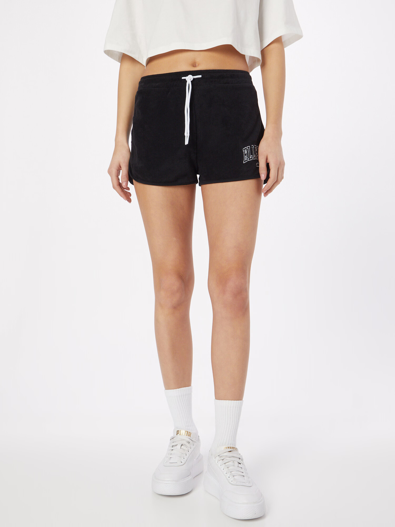 ELLESSE Pantaloni 'Baroffio' negru / alb - Pled.ro