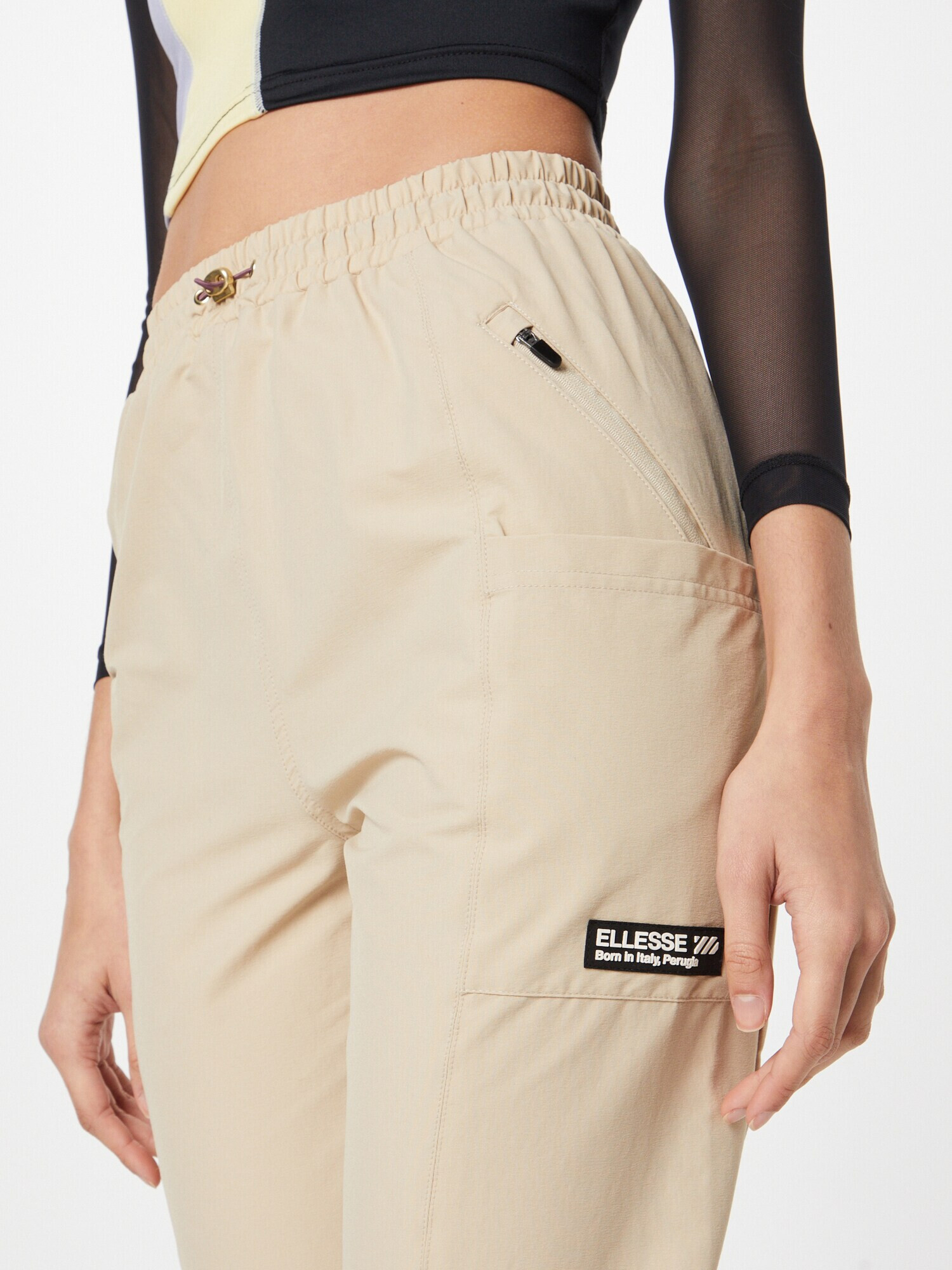 ELLESSE Pantaloni bej deschis / portocaliu / negru / alb - Pled.ro