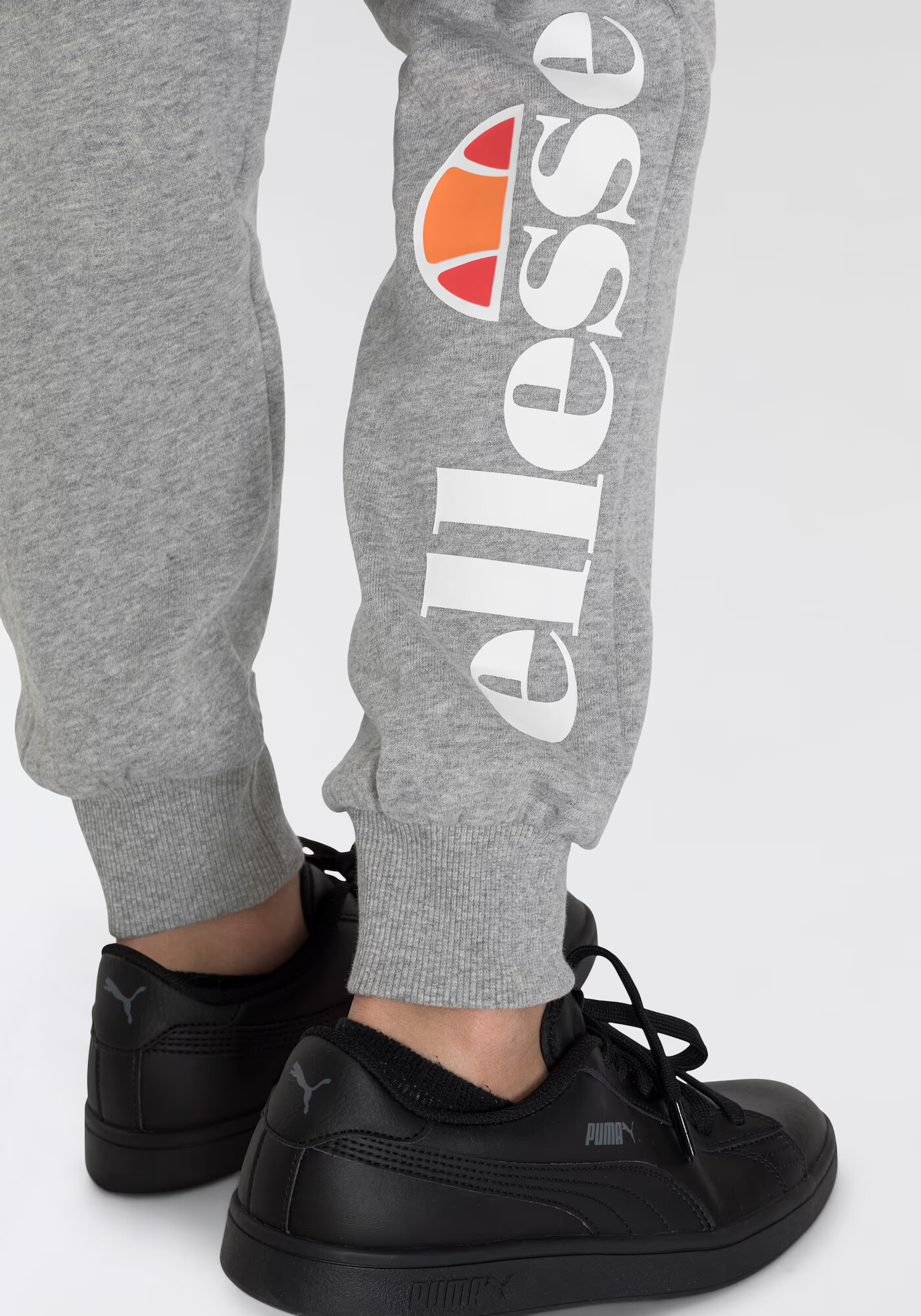 ELLESSE Pantaloni 'Colino' gri amestecat / portocaliu / negru / alb - Pled.ro