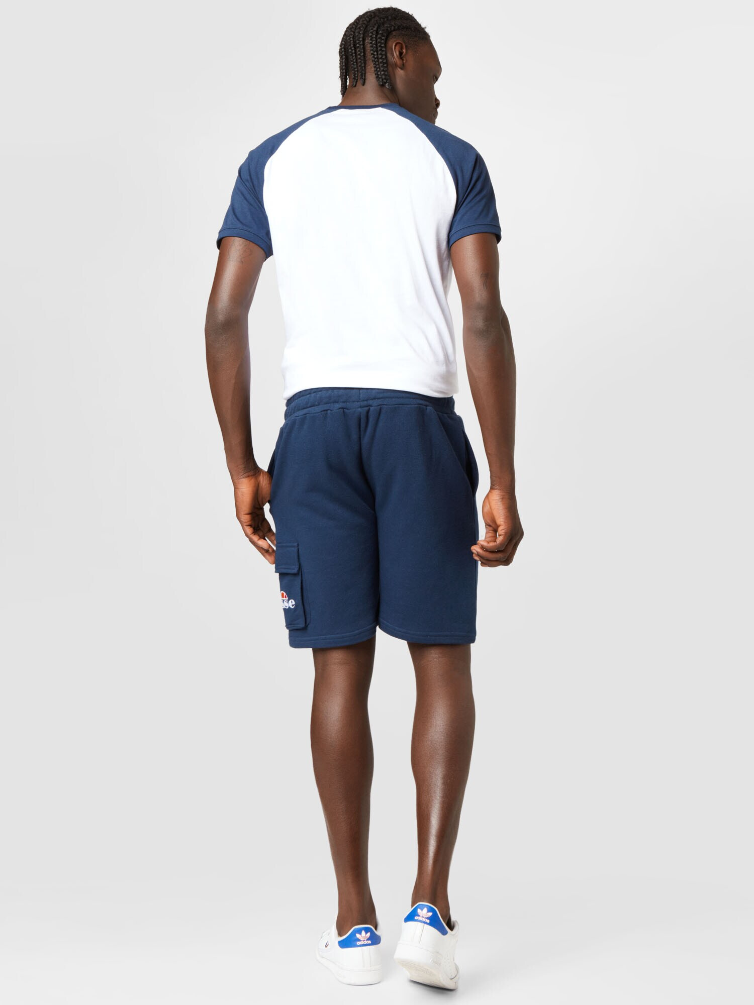 ELLESSE Pantaloni cu buzunare 'Sica' bleumarin / alb - Pled.ro