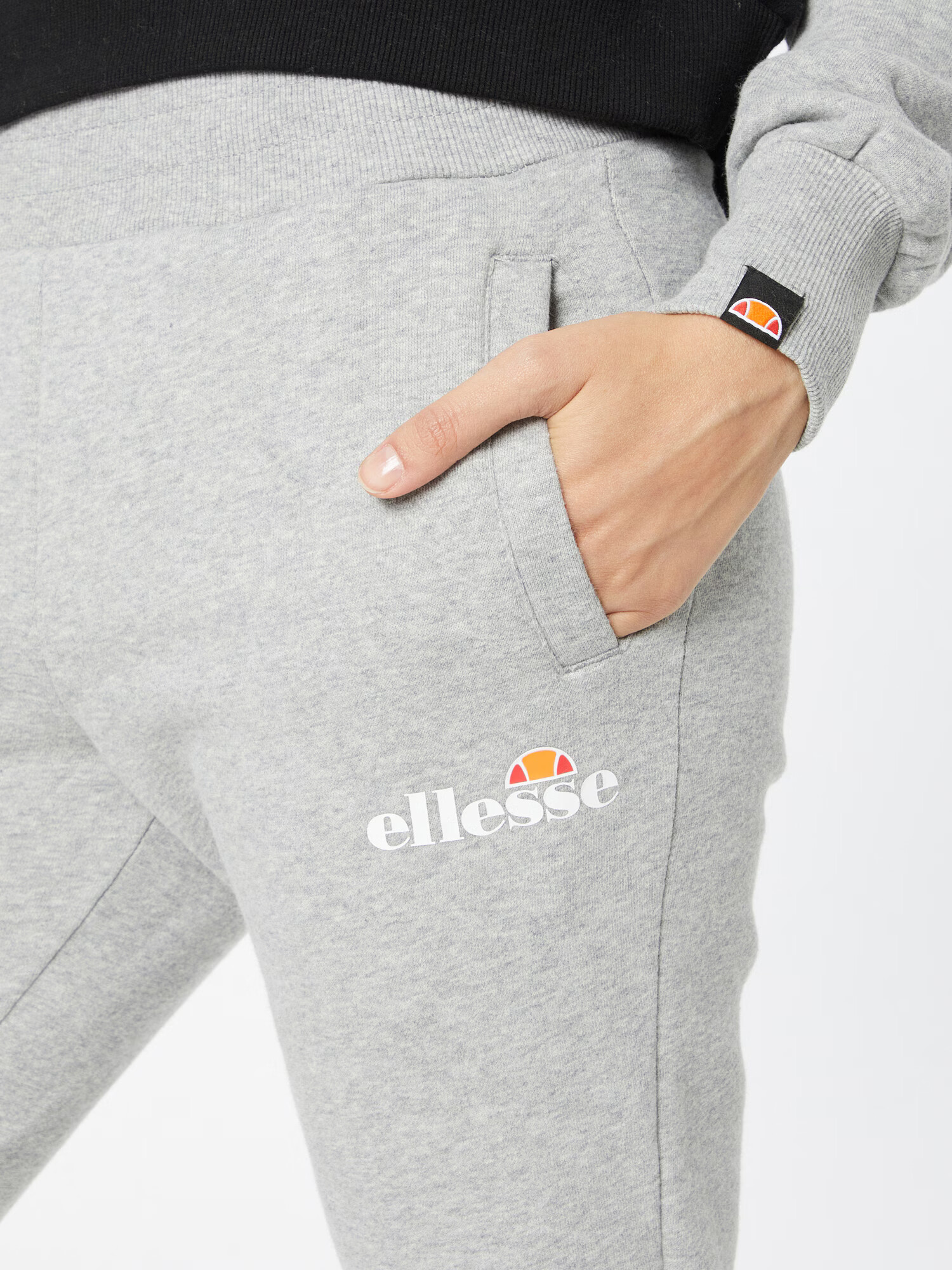 ELLESSE Pantaloni 'Hallouli' gri amestecat / portocaliu / roșu / alb - Pled.ro