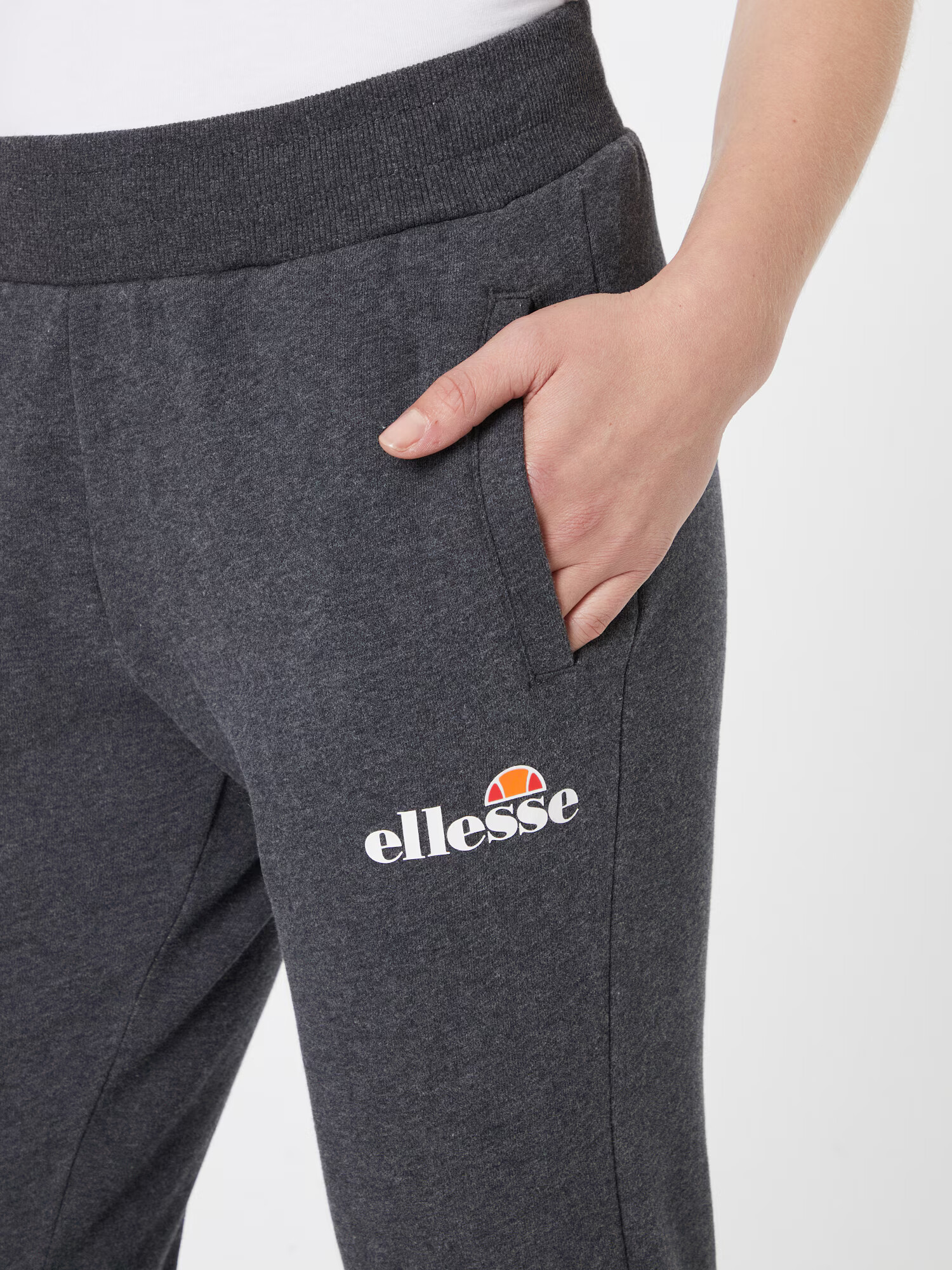 ELLESSE Pantaloni 'Hallouli' gri închis / portocaliu / alb - Pled.ro