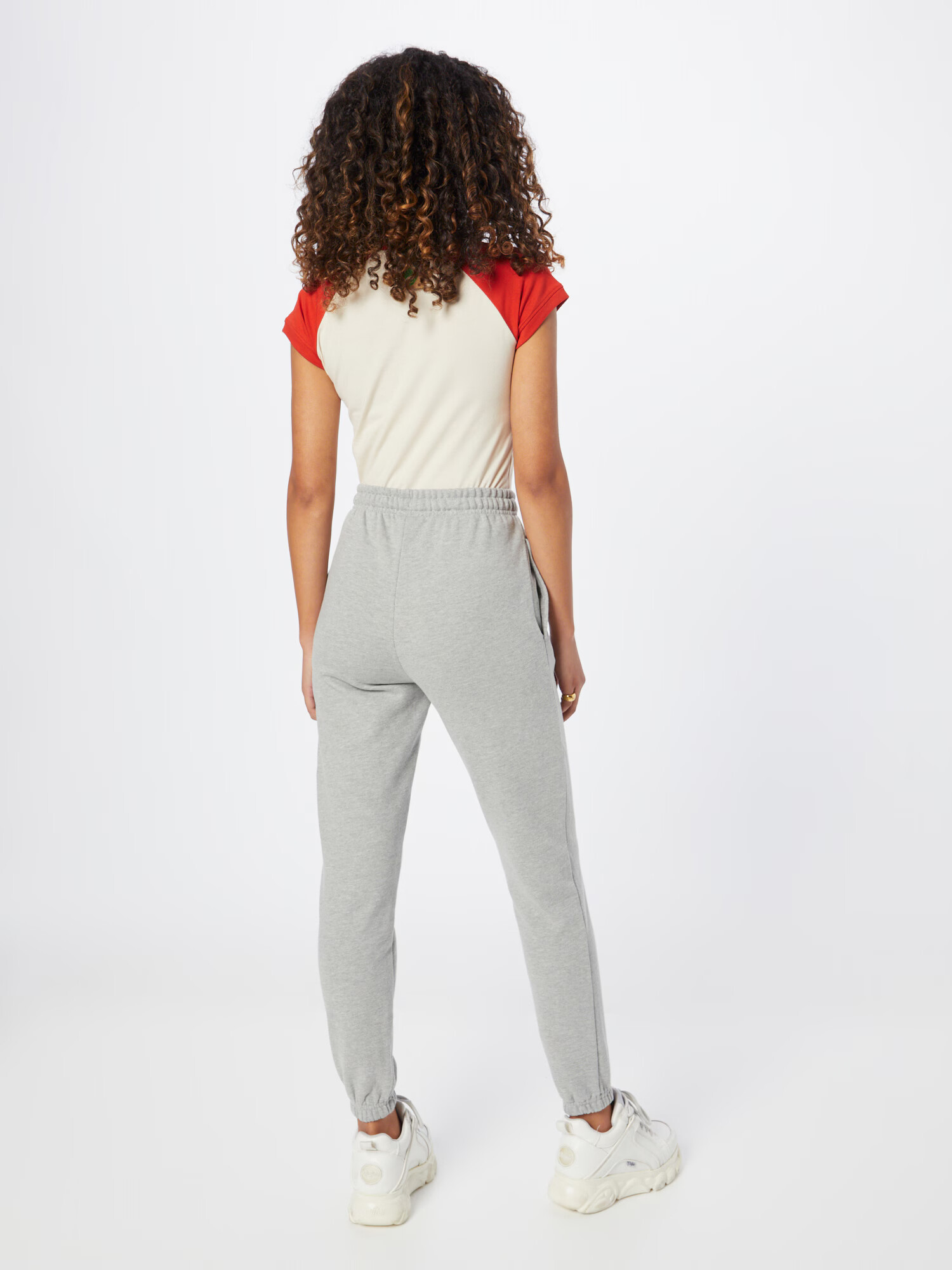 ELLESSE Pantaloni 'Noora' gri deschis / alb - Pled.ro