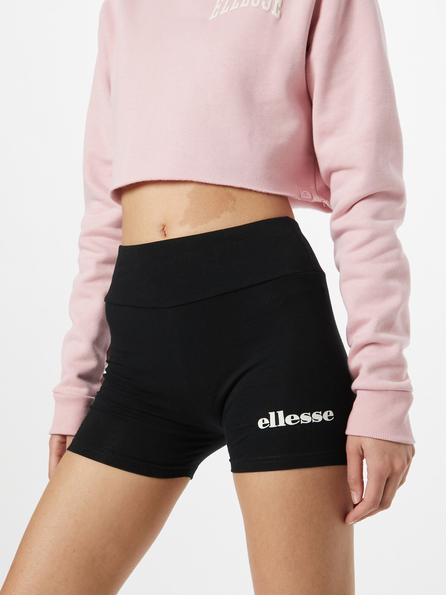 ELLESSE Pantaloni 'Sicilo' negru / alb - Pled.ro