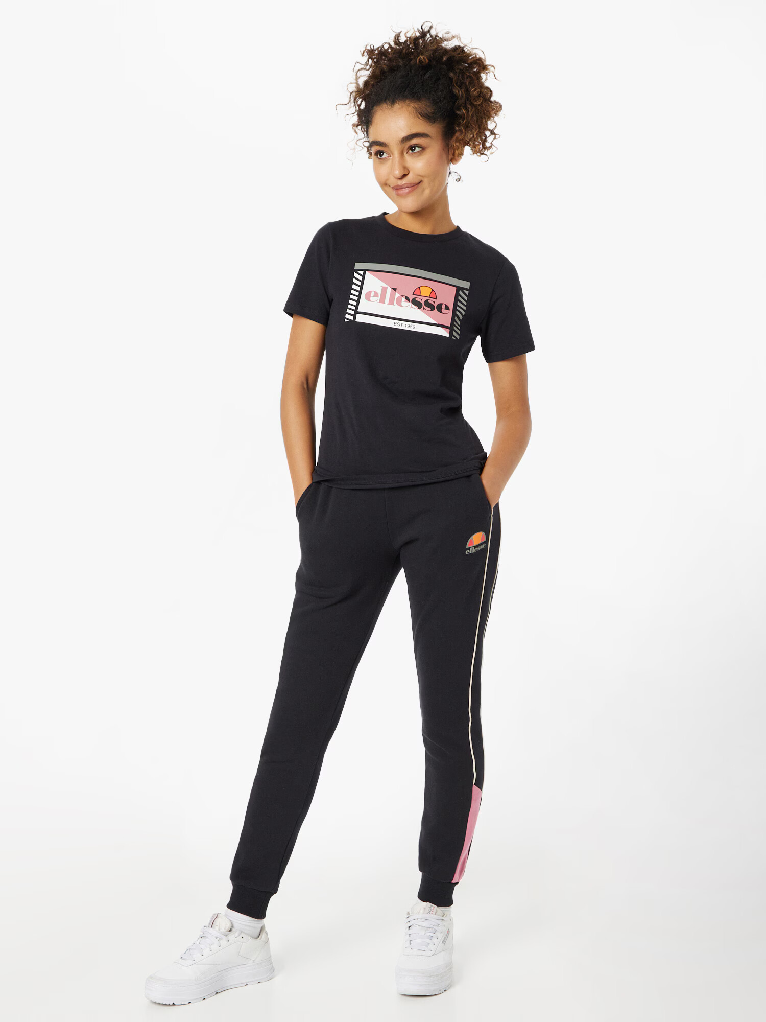 ELLESSE Pantaloni sport 'America' portocaliu / roz / negru / alb - Pled.ro