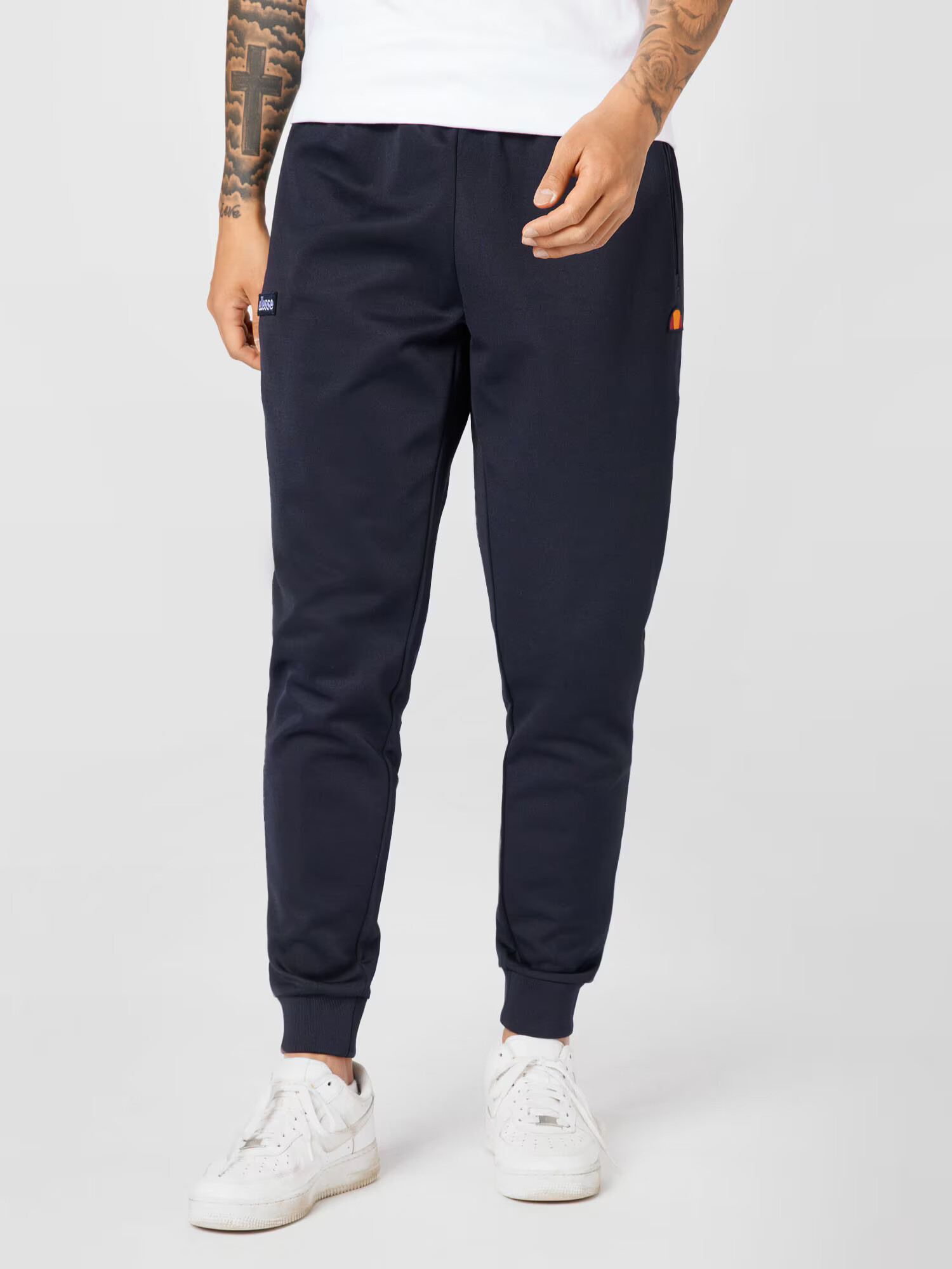 ELLESSE Pantaloni sport 'BERTONI' bleumarin / portocaliu / roșu / alb - Pled.ro