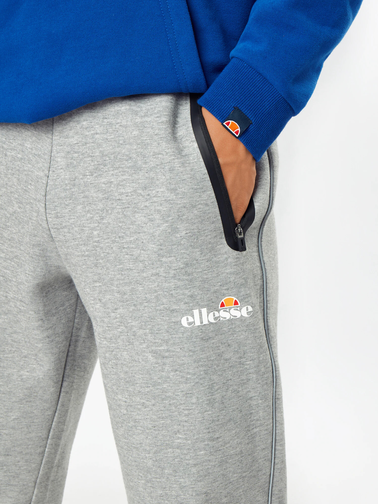 ELLESSE Pantaloni sport 'Diruta' gri amestecat / alb - Pled.ro