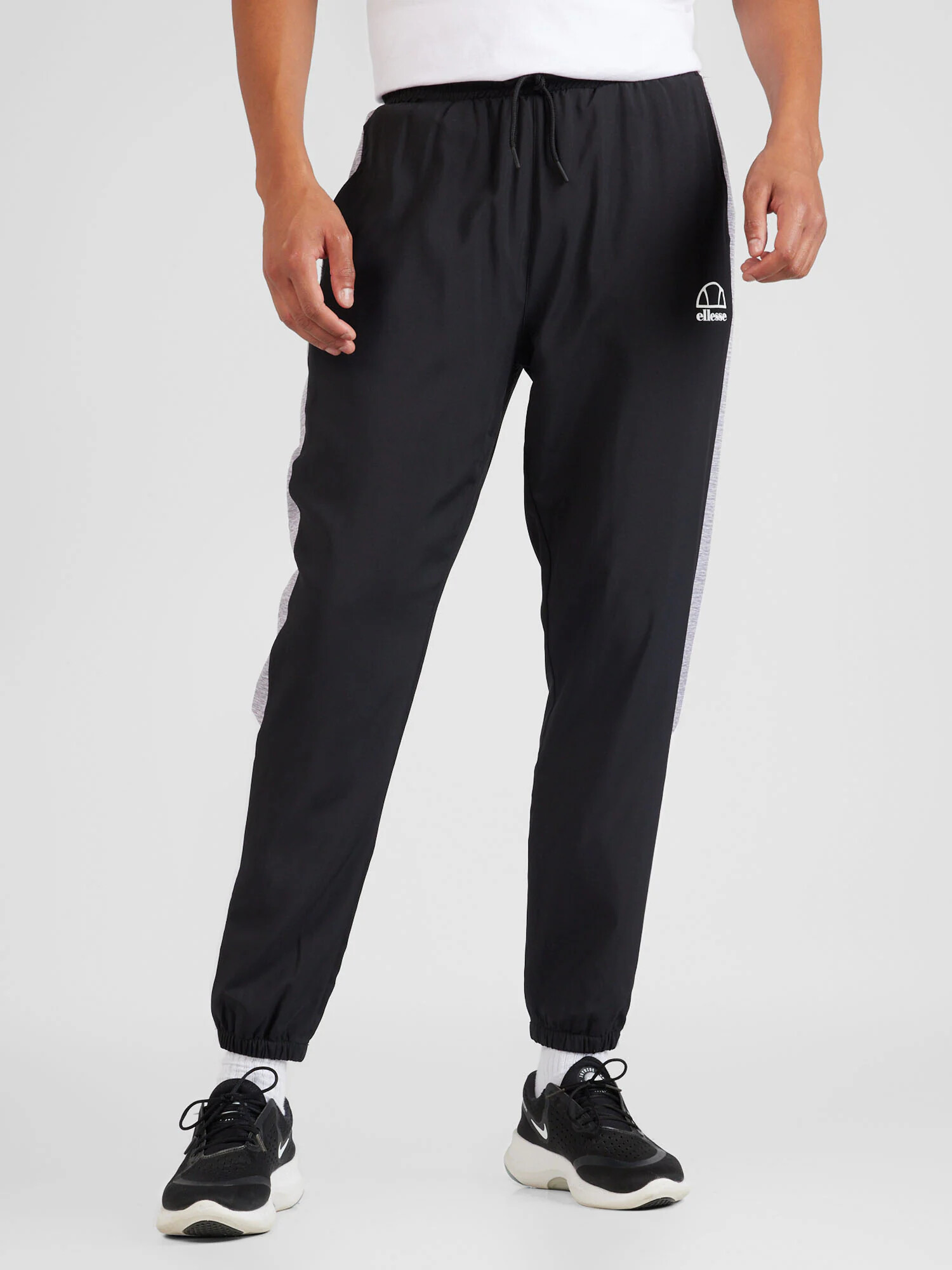 ELLESSE Pantaloni sport 'Esecuzione' gri amestecat / negru / alb - Pled.ro