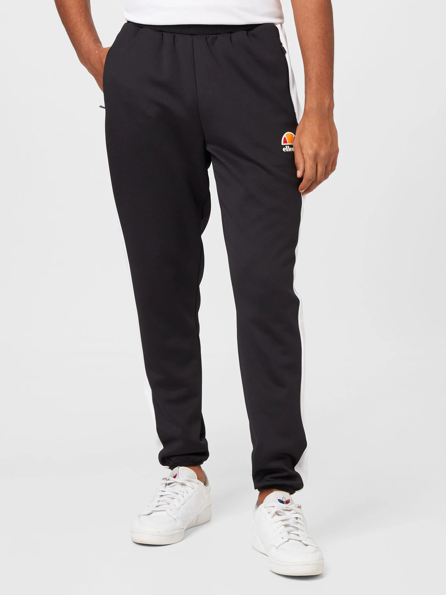 ELLESSE Pantaloni sport 'Foxio' negru / alb - Pled.ro