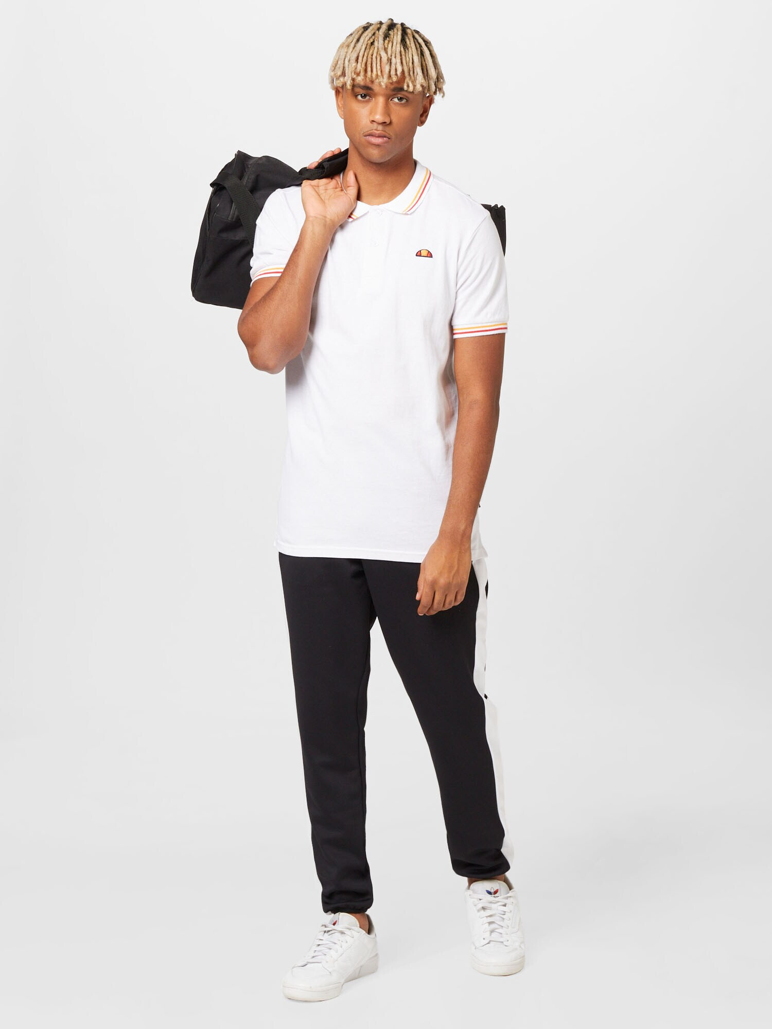 ELLESSE Pantaloni sport 'Foxio' negru / alb - Pled.ro