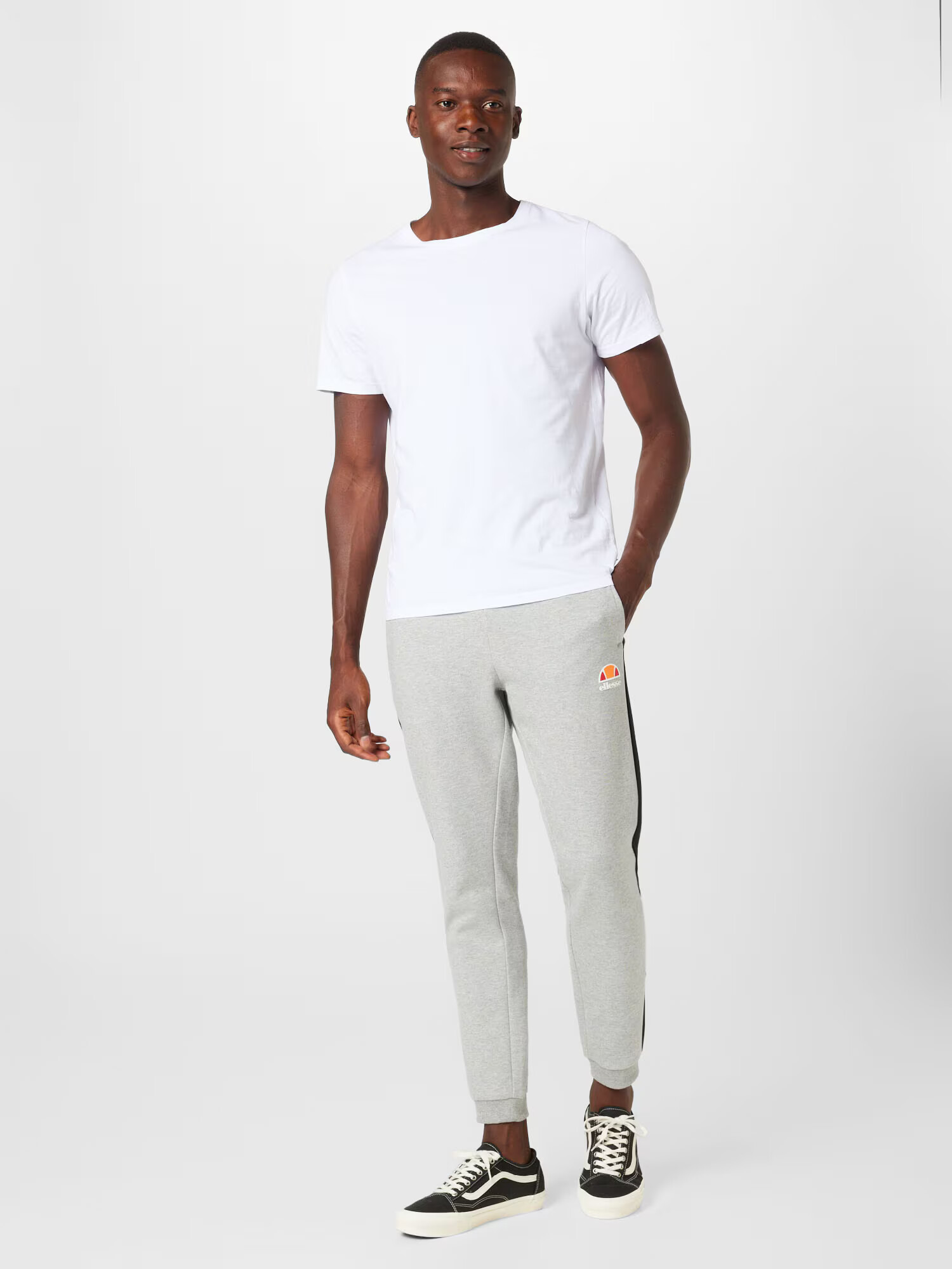 ELLESSE Pantaloni sport gri amestecat / roșu / negru / alb murdar - Pled.ro