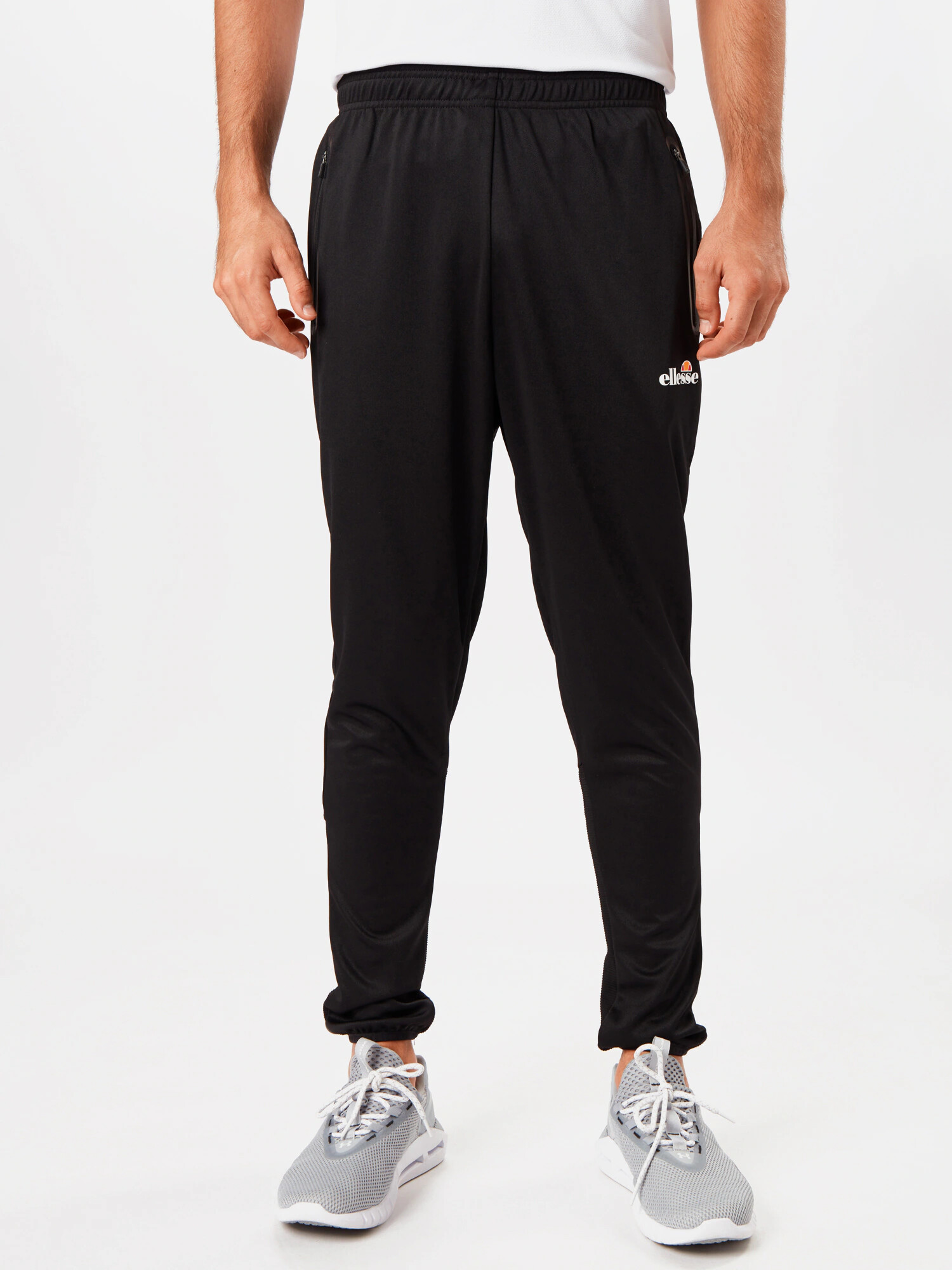 ELLESSE Pantaloni sport negru / alb - Pled.ro