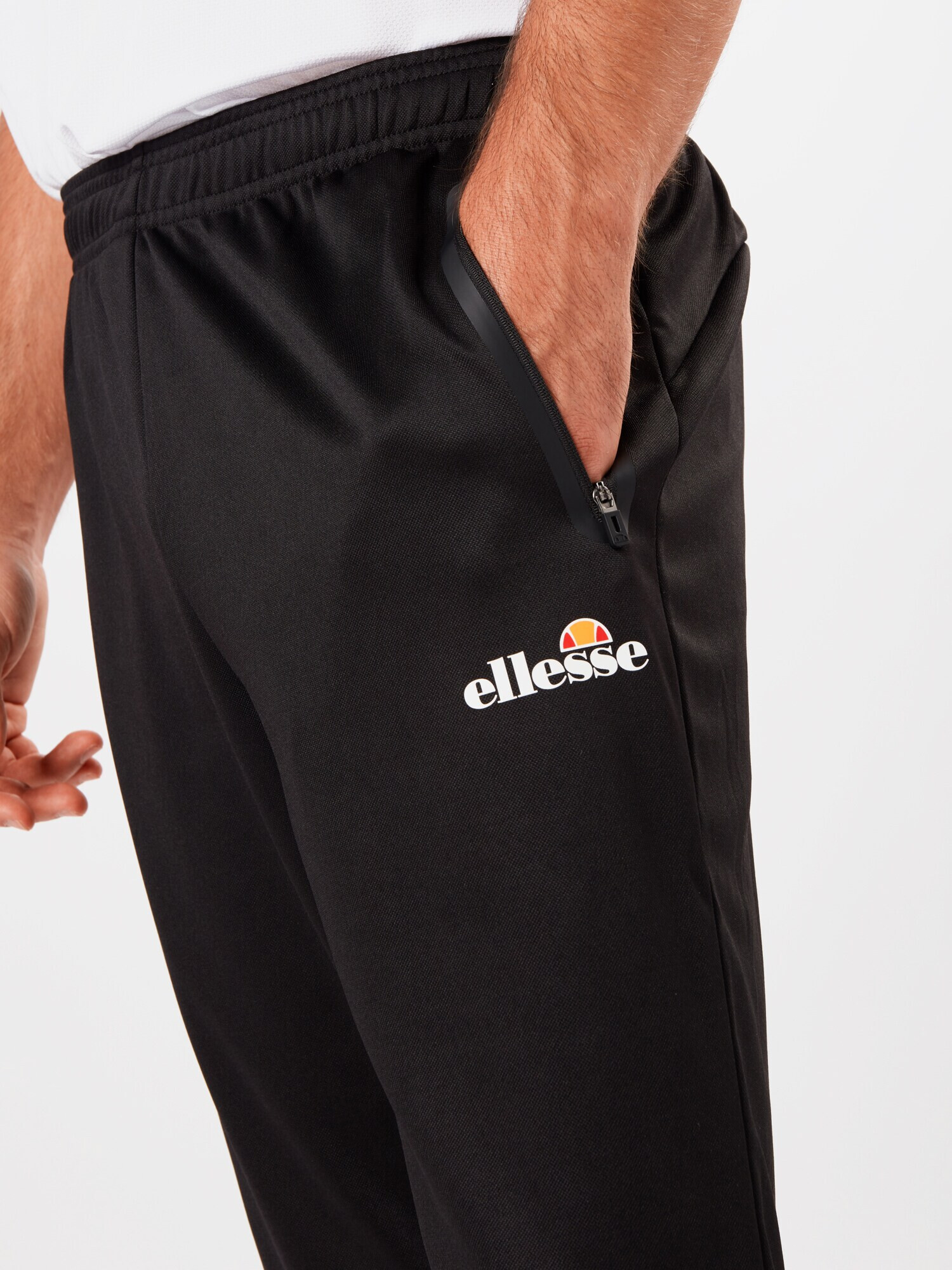 ELLESSE Pantaloni sport negru / alb - Pled.ro