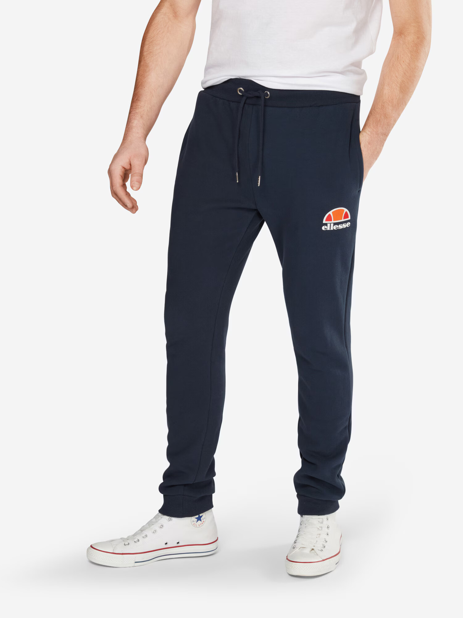 ELLESSE Pantaloni sport 'Ovest' bleumarin / portocaliu / roșu deschis / alb - Pled.ro