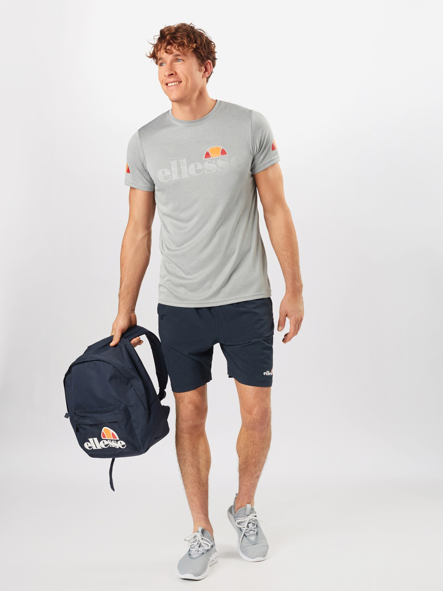 ELLESSE Pantaloni sport 'Vivaldi' bleumarin / portocaliu / roșu / alb - Pled.ro