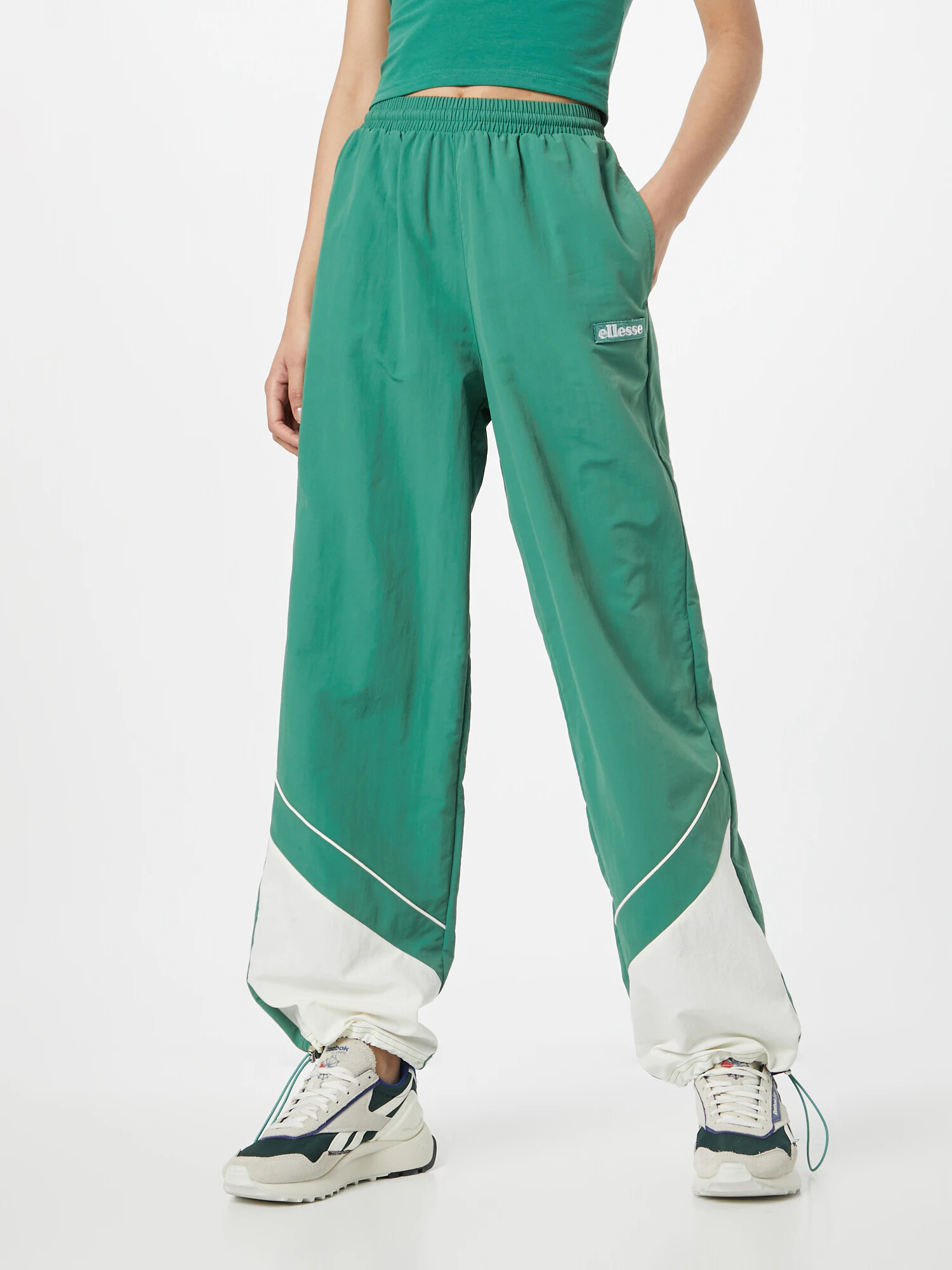 ELLESSE Pantaloni 'Talian' verde / alb - Pled.ro