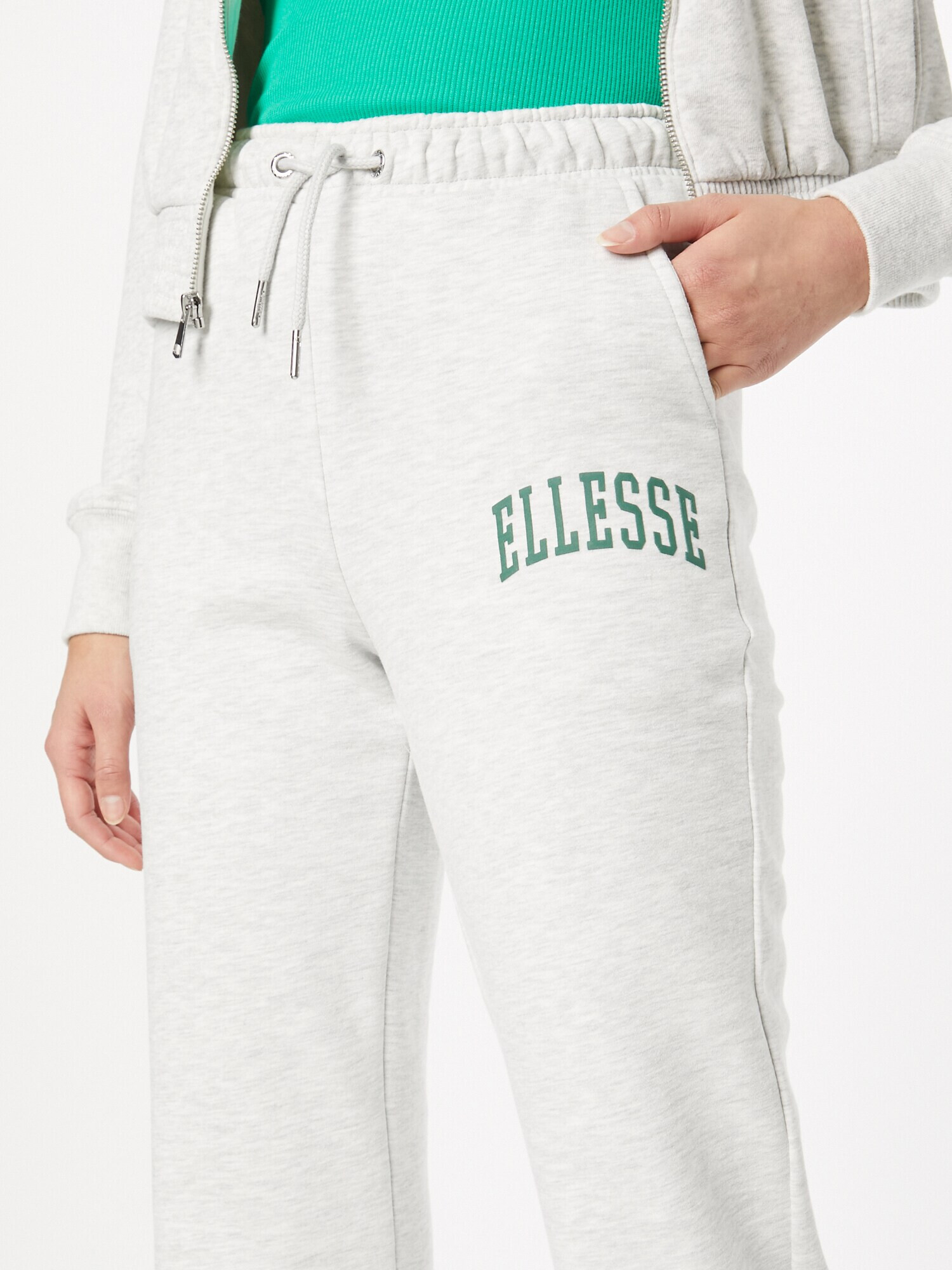 ELLESSE Pantaloni 'Tento' gri amestecat / verde jad - Pled.ro