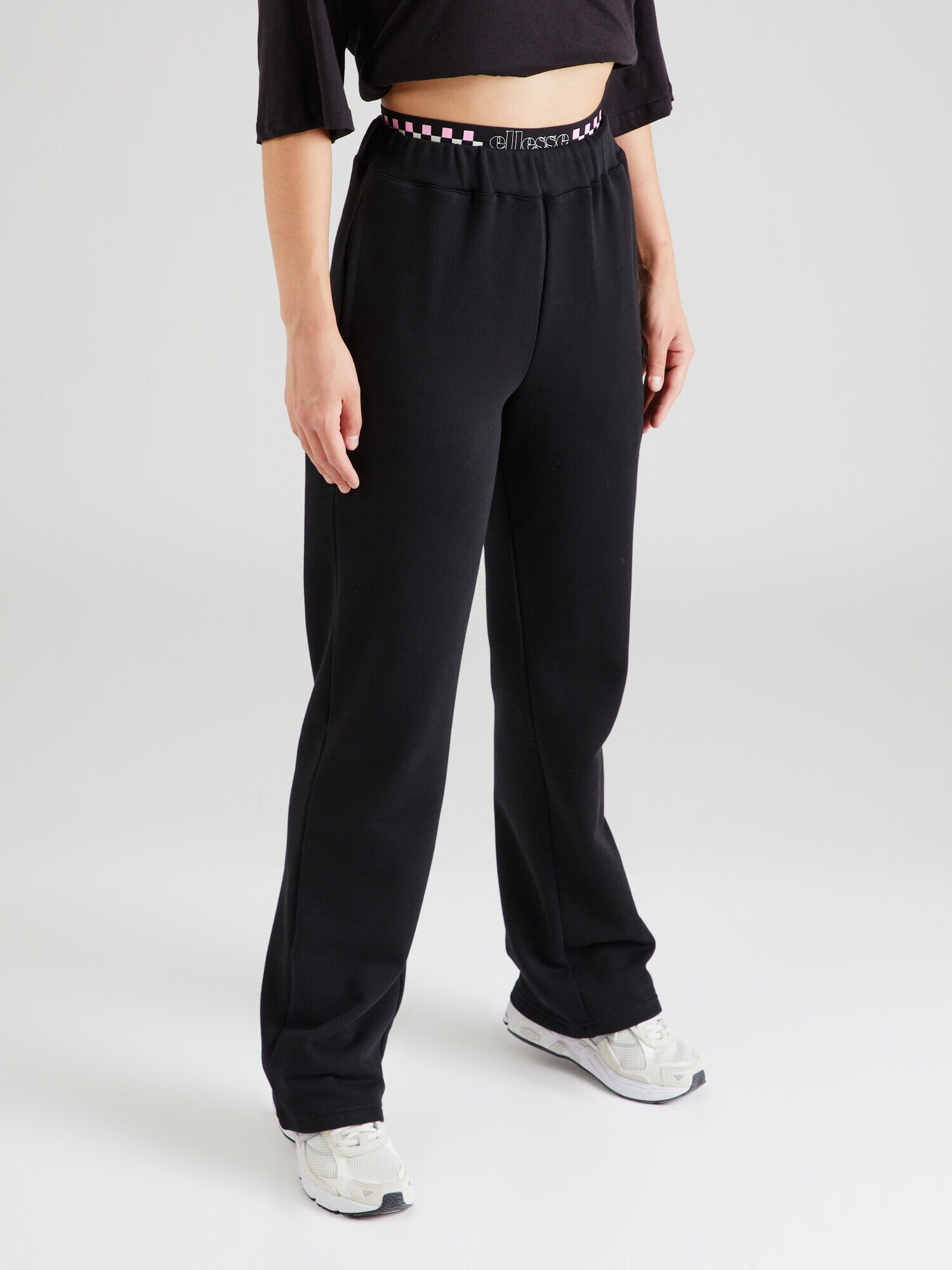 ELLESSE Pantaloni 'Vernetti' roz / negru / alb - Pled.ro