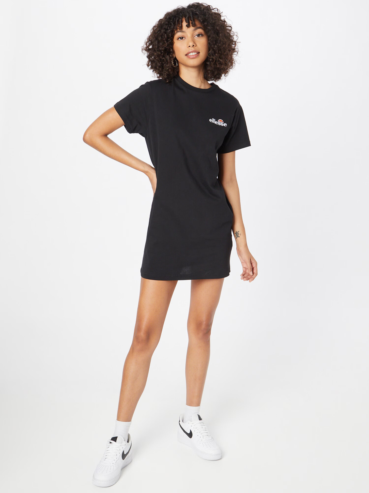 ELLESSE Rochie 'Adore' negru / alb - Pled.ro