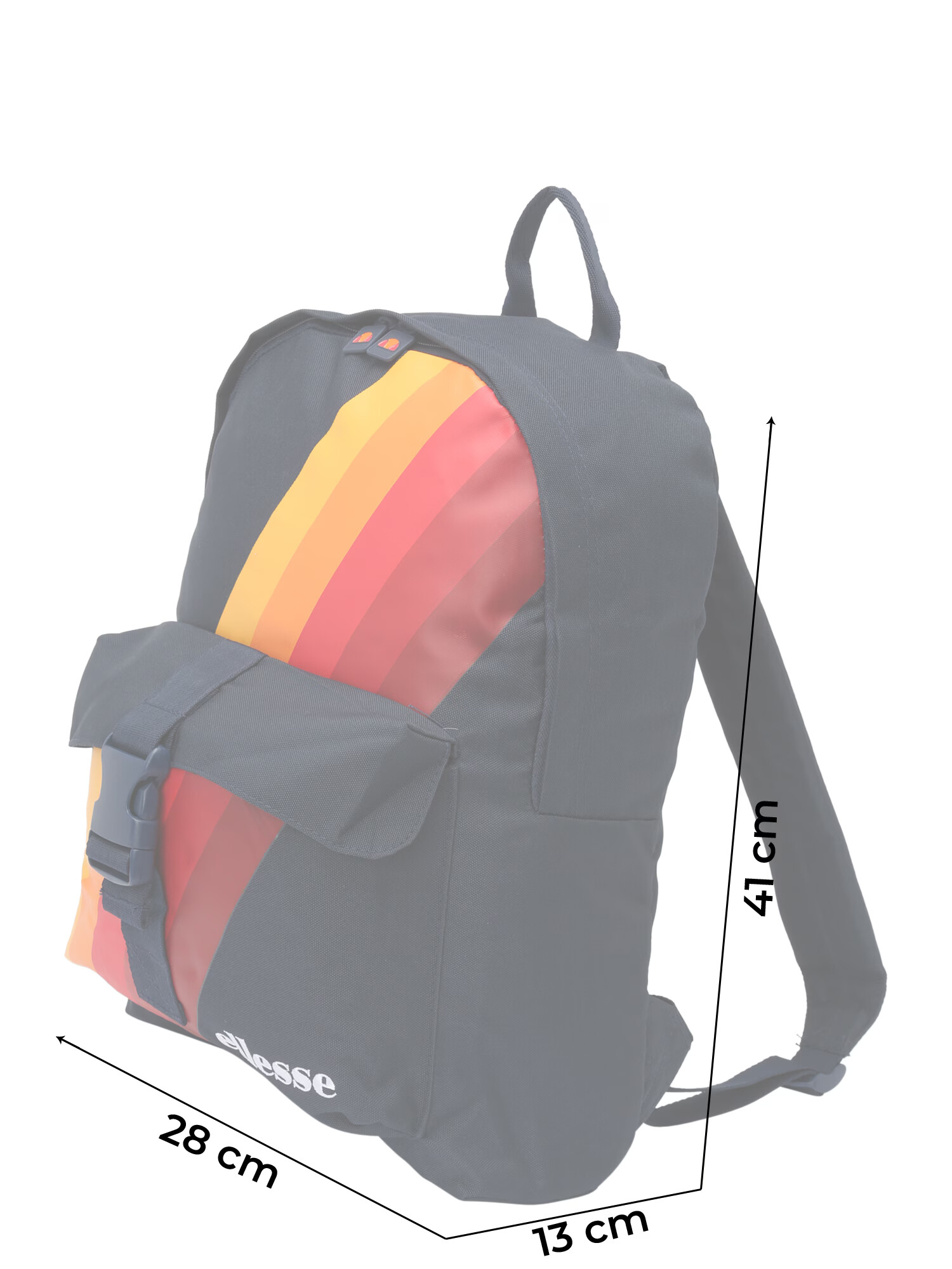 ELLESSE Rucsac 'Banio' bleumarin / portocaliu / roșu / alb - Pled.ro