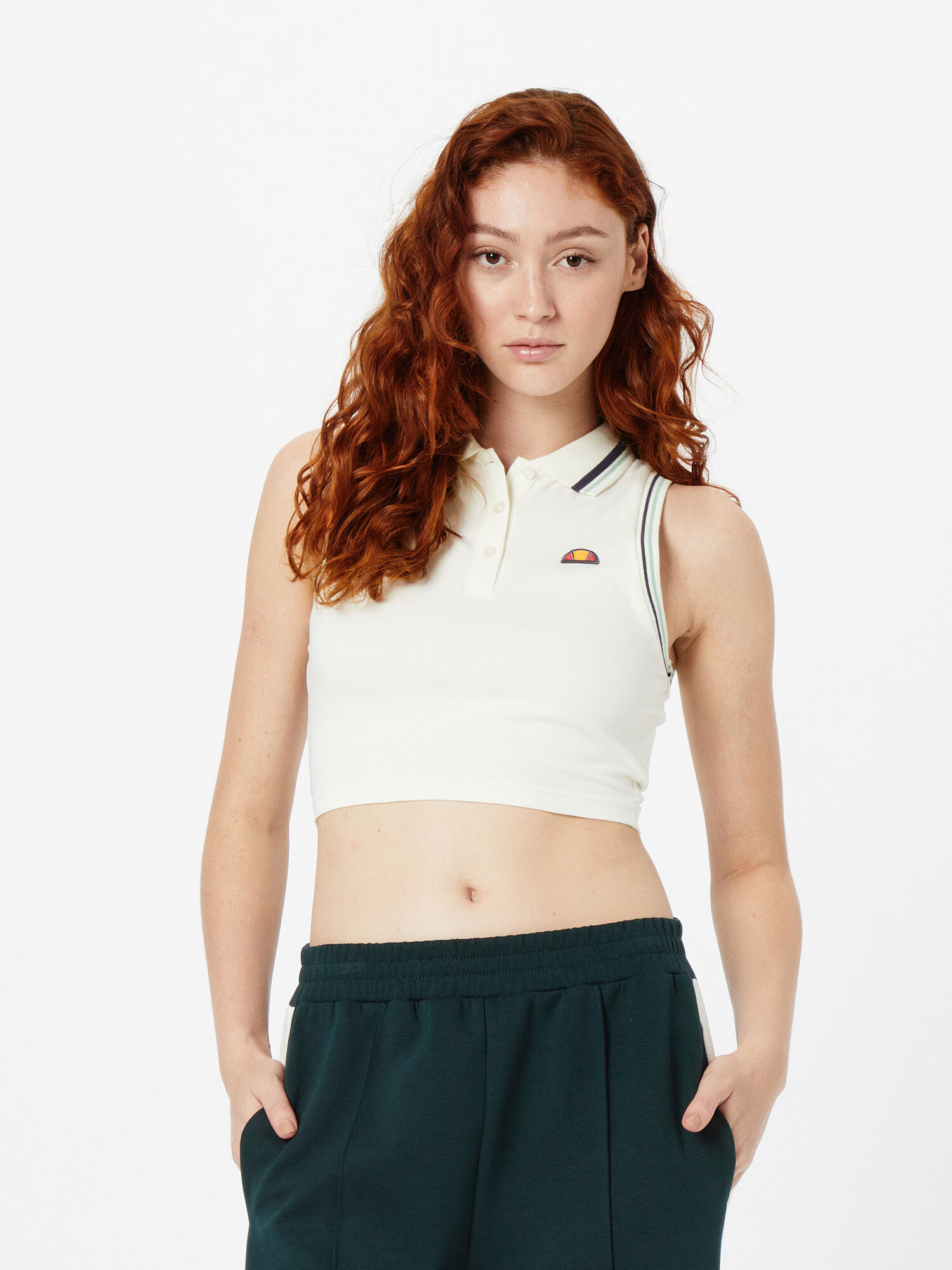 ELLESSE Top albastru închis / portocaliu închis / rubiniu / alb natural - Pled.ro