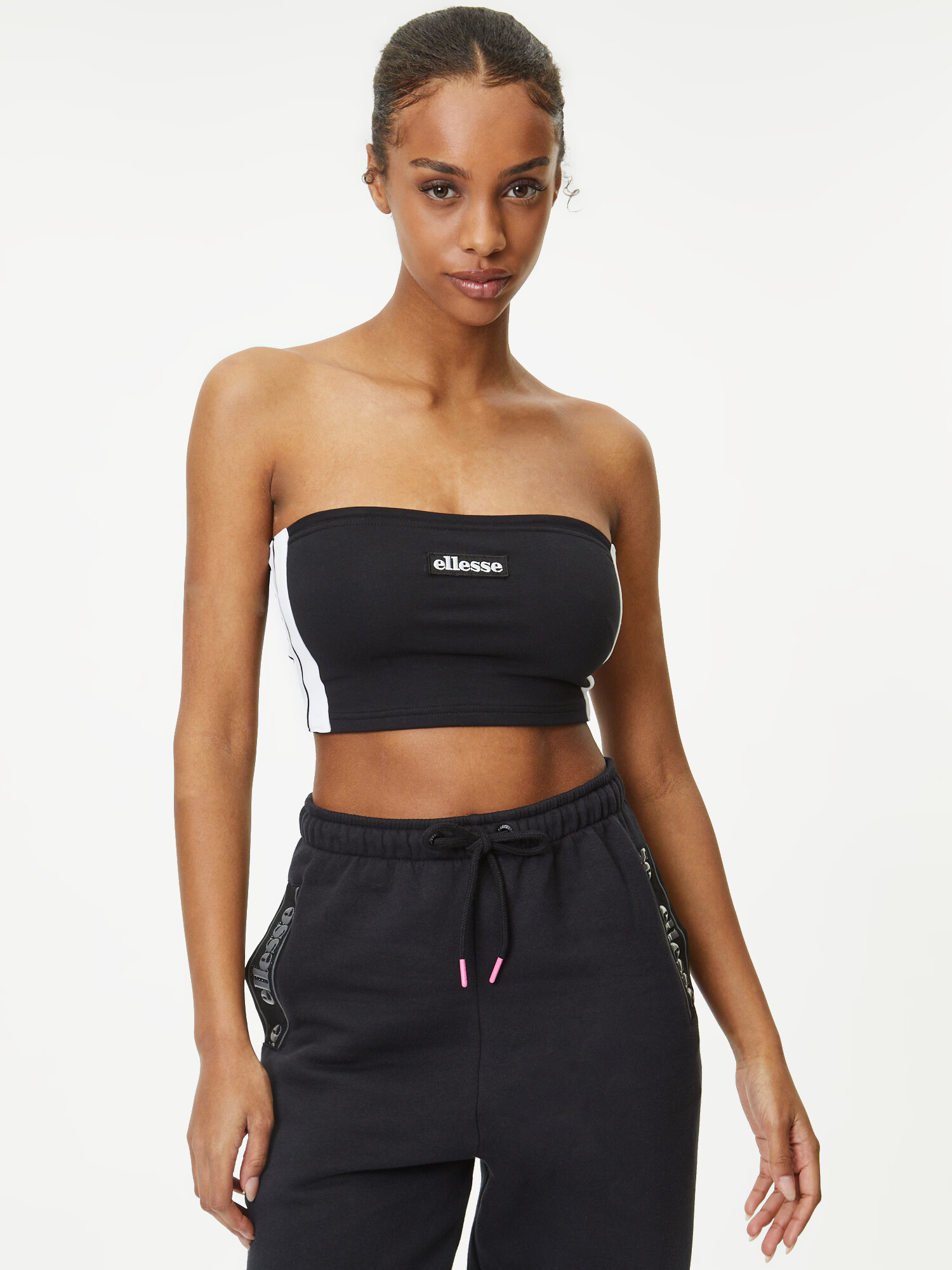 ELLESSE Top 'Luella' negru / alb - Pled.ro