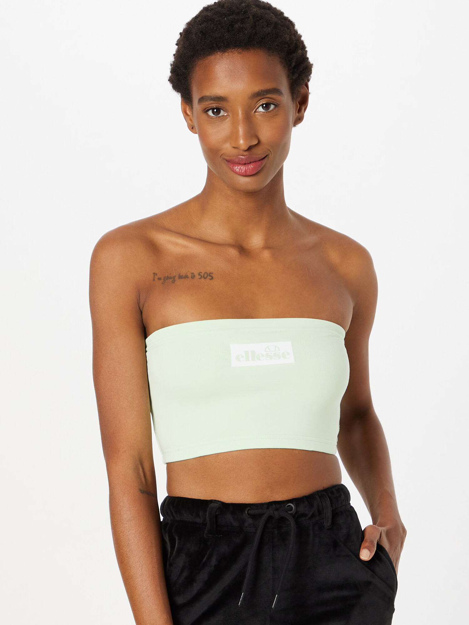 ELLESSE Top verde deschis / alb - Pled.ro