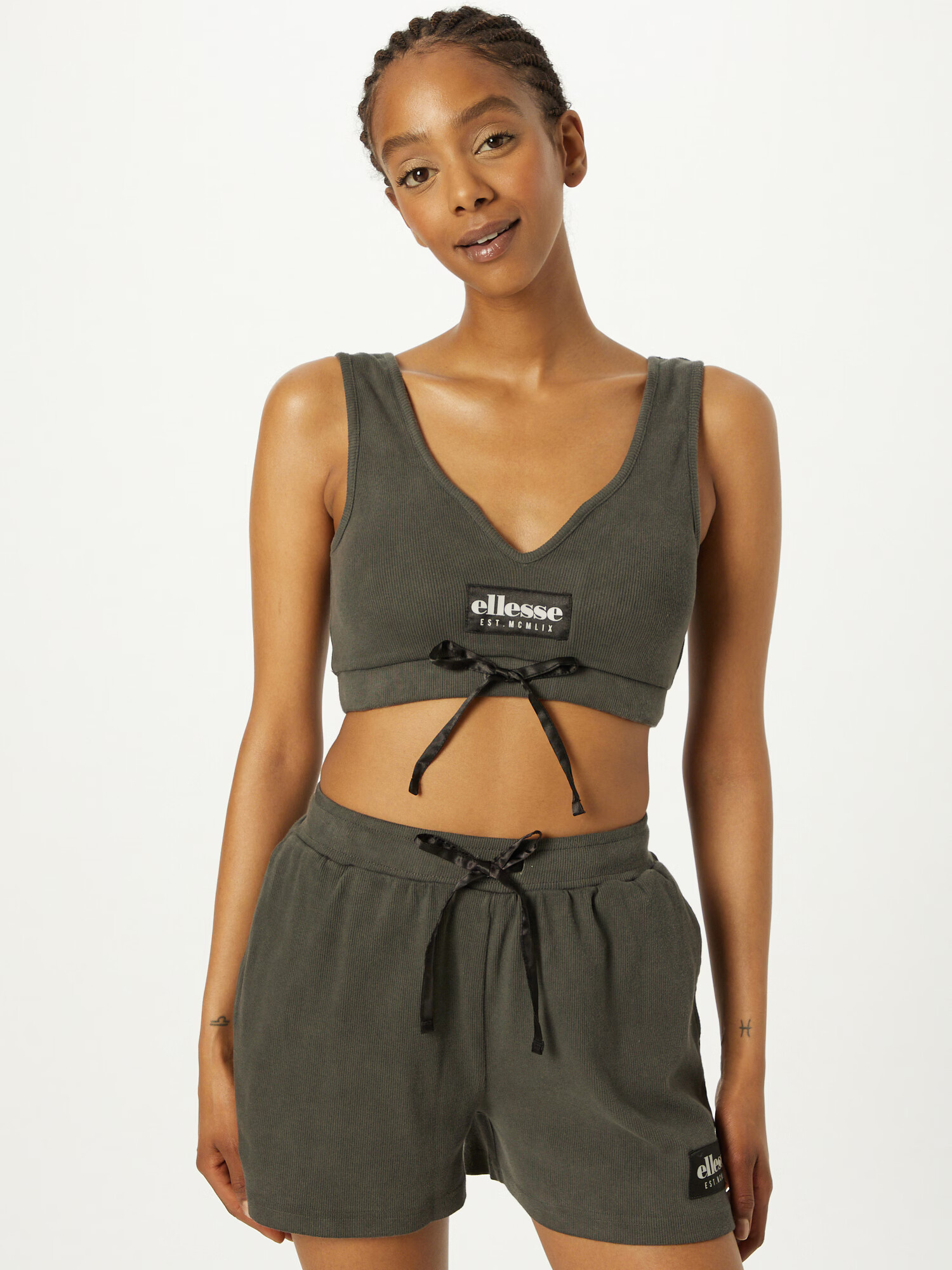 ELLESSE Top verde închis / negru / alb - Pled.ro