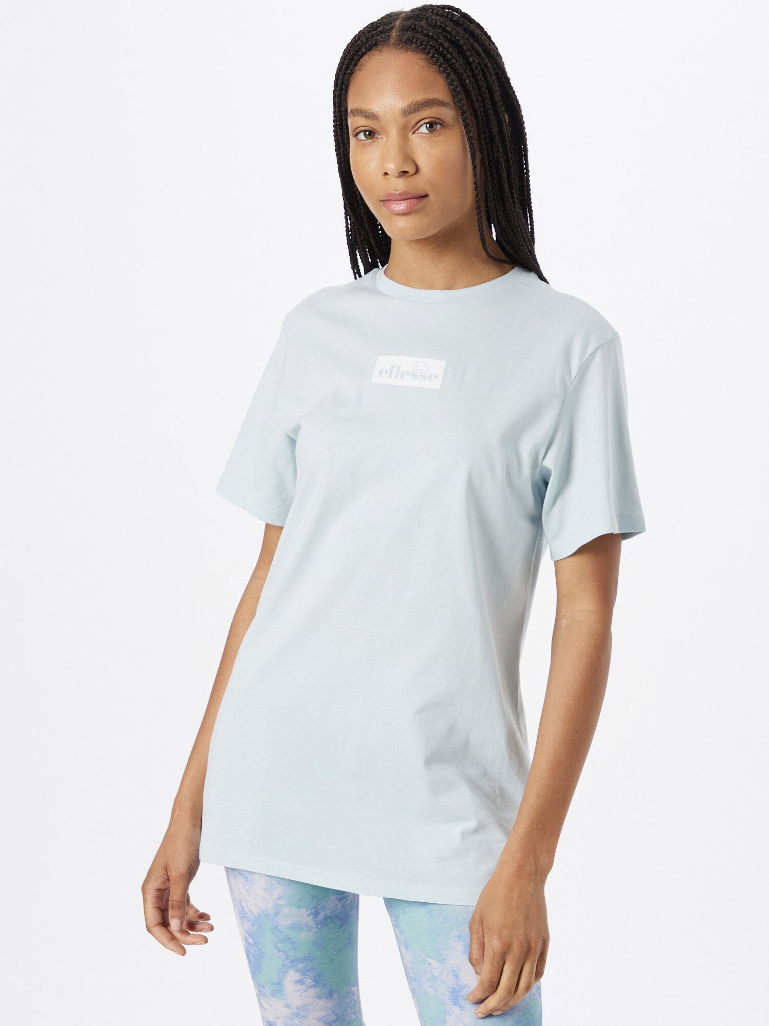 ELLESSE Tricou 'Acquisto' azur / alb - Pled.ro