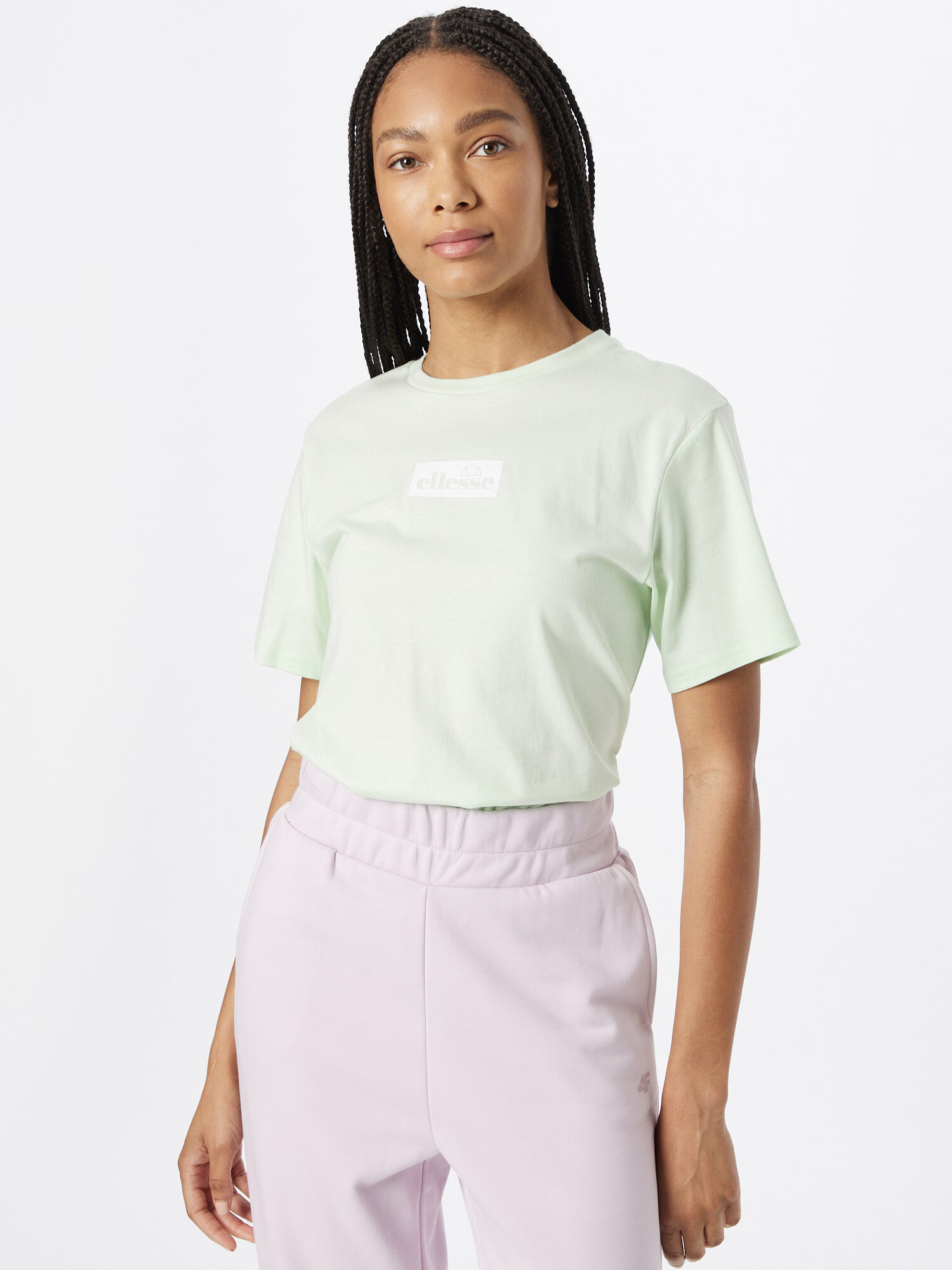 ELLESSE Tricou 'Acquisto' verde pastel / alb - Pled.ro