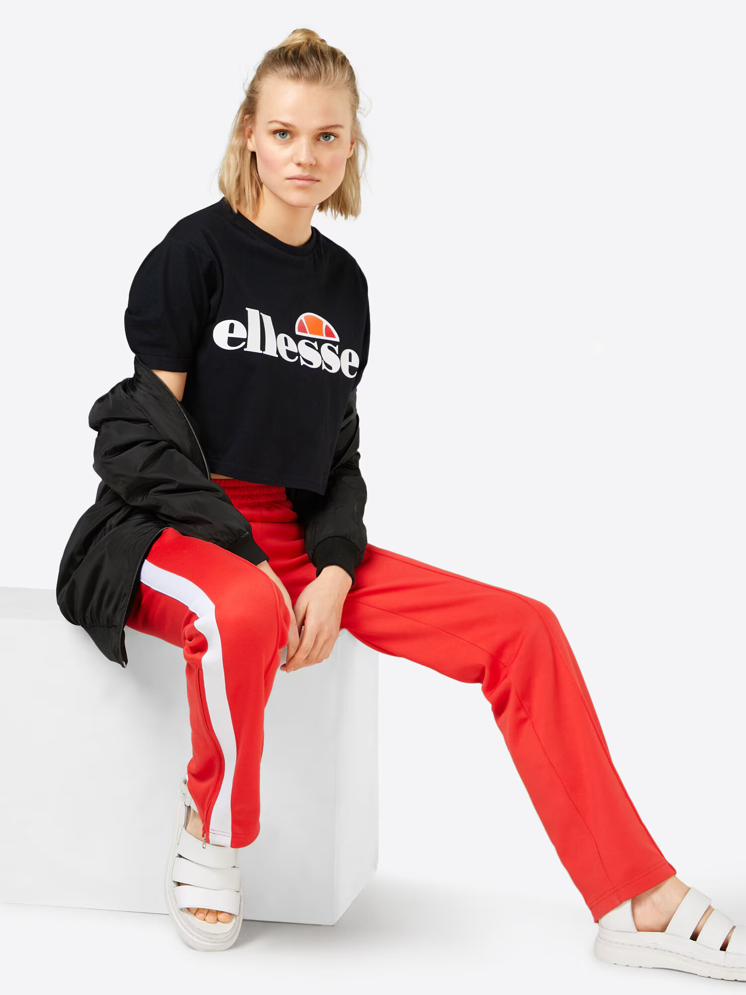 ELLESSE Tricou 'Alberta' portocaliu / roșu / negru / alb - Pled.ro