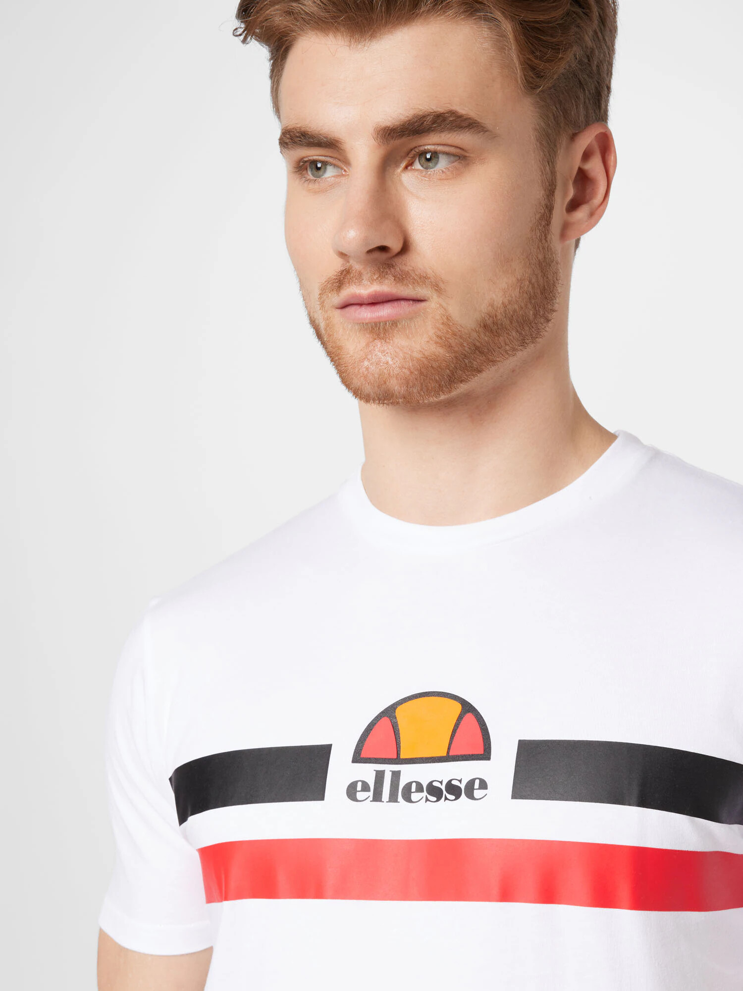 ELLESSE Tricou 'Aprel' albastru noapte / portocaliu / roșu / alb - Pled.ro