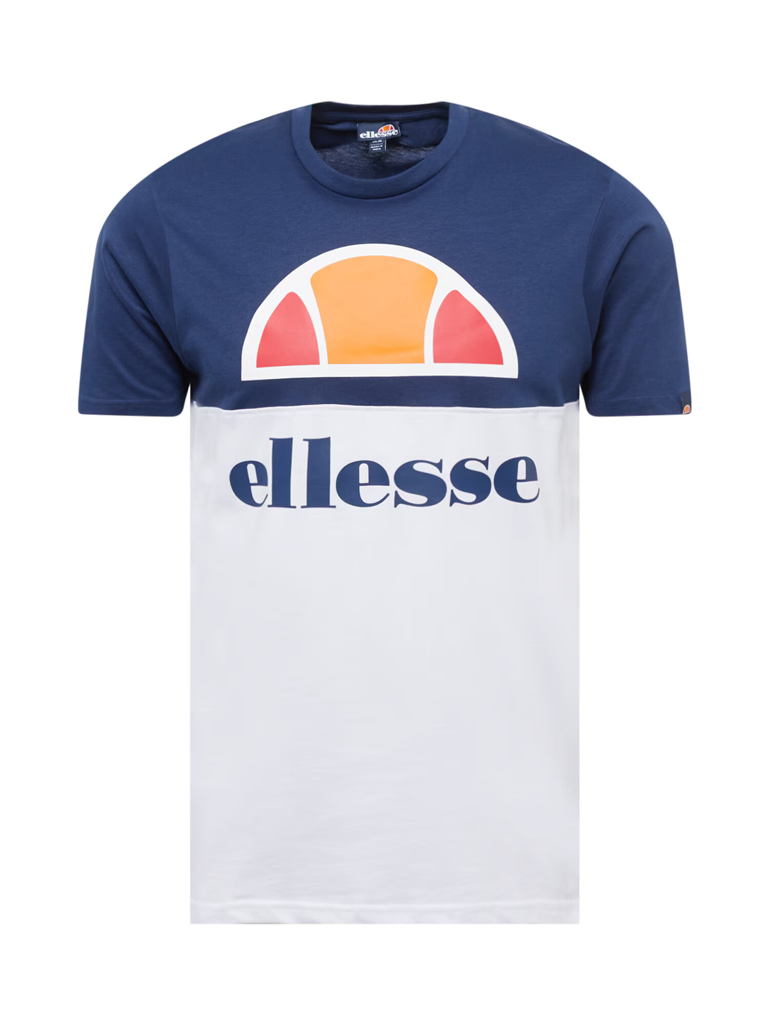 ELLESSE Tricou 'Arbatax' bleumarin / portocaliu / roșu deschis / alb - Pled.ro