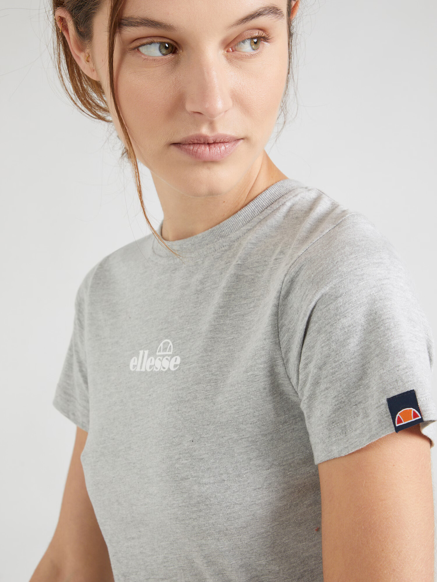 ELLESSE Tricou 'Beckana' gri amestecat / alb - Pled.ro