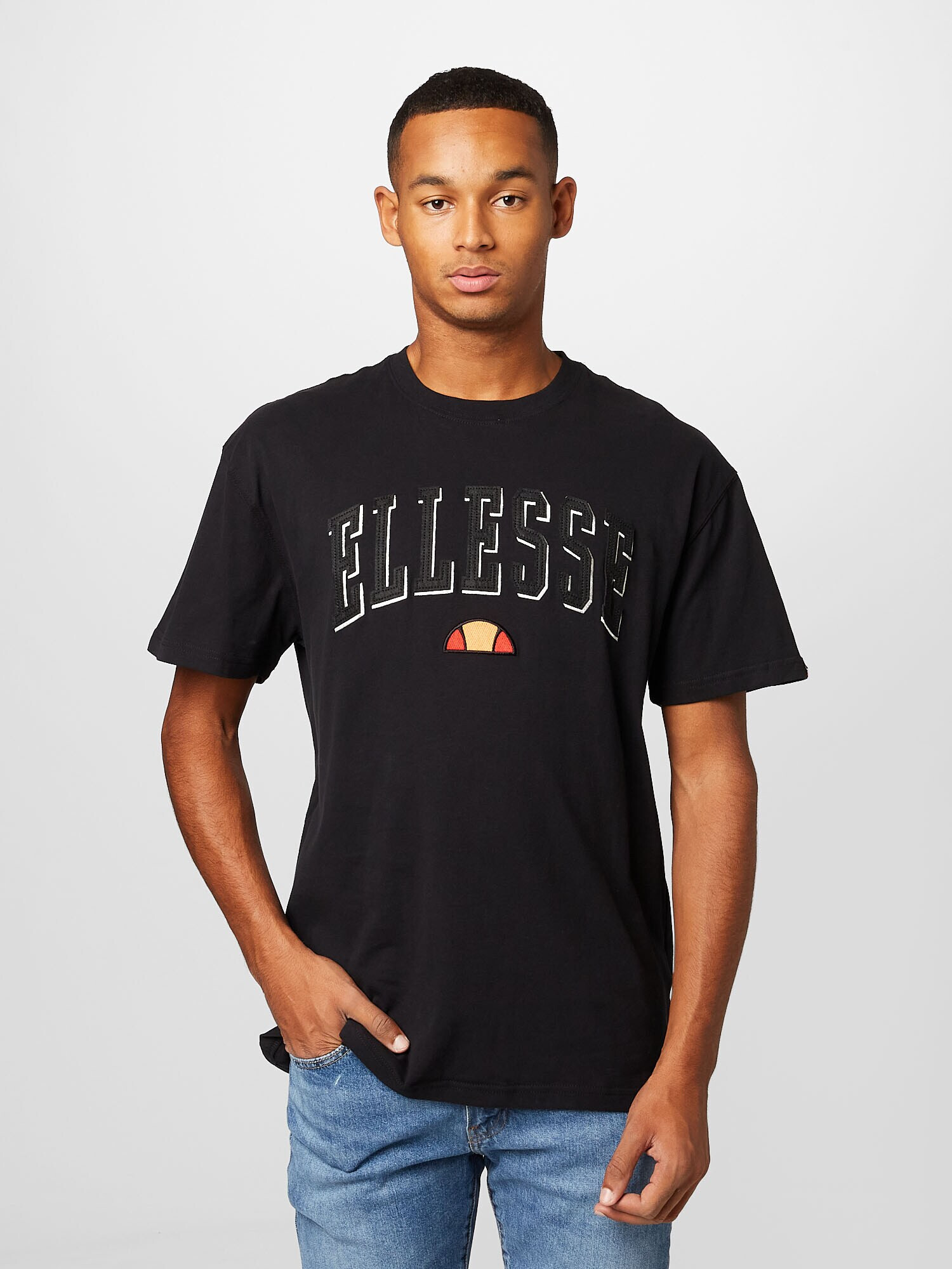 ELLESSE Tricou 'Columbia' bej / portocaliu / negru / alb - Pled.ro