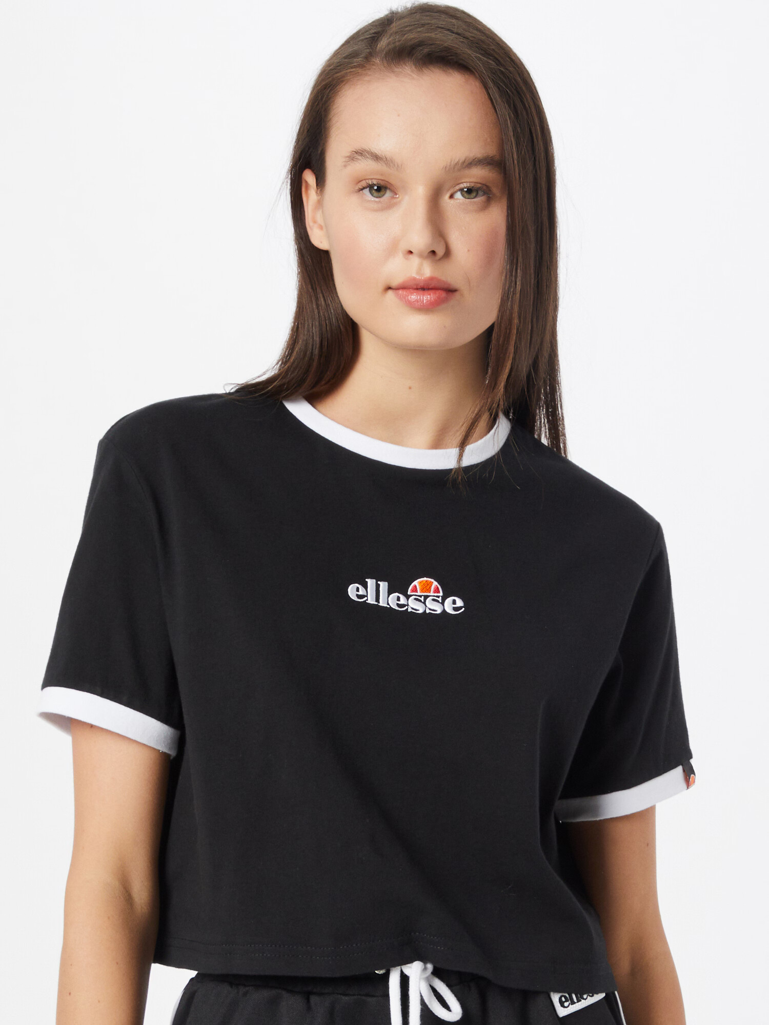 ELLESSE Tricou 'Derla' negru / alb - Pled.ro