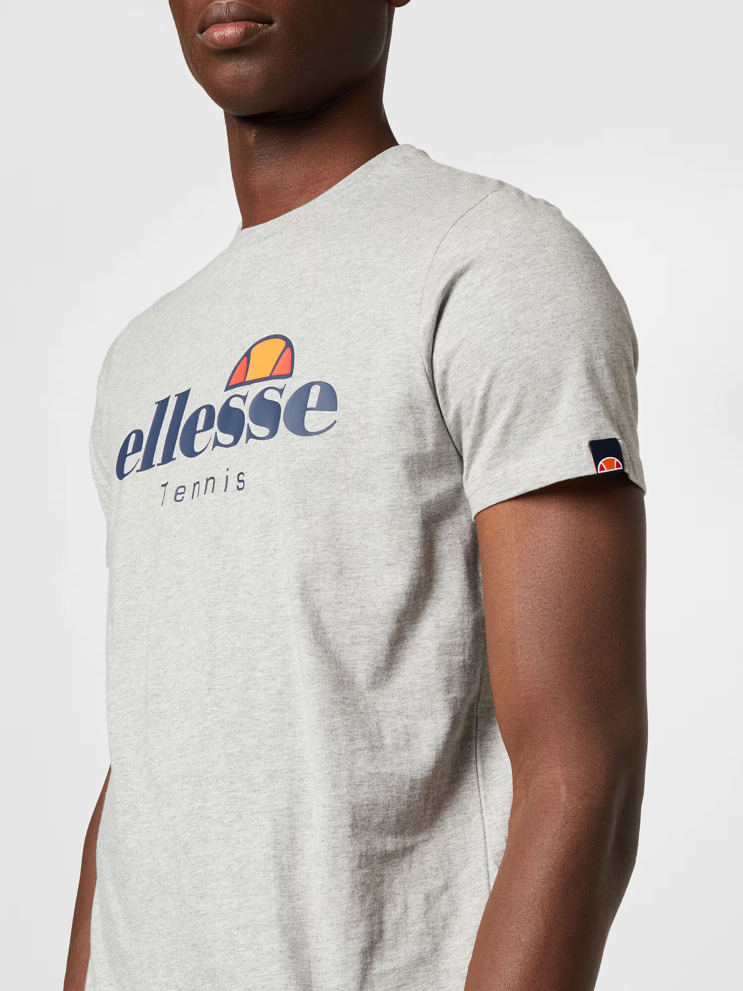 ELLESSE Tricou funcțional 'Dritto' bleumarin / gri amestecat / portocaliu / roșu - Pled.ro