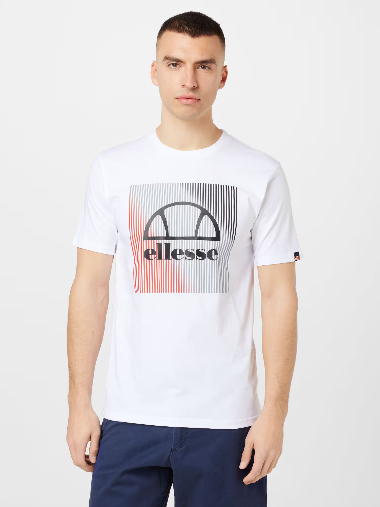 ELLESSE Tricou funcțional 'Flecta' gri / roșu / negru / alb - Pled.ro