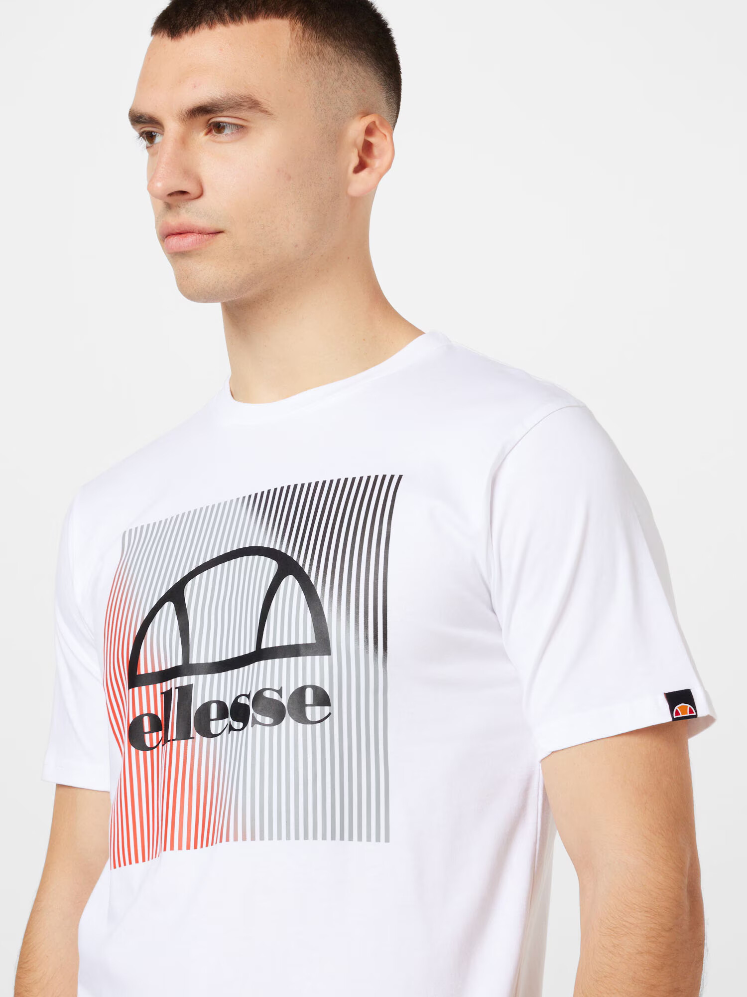 ELLESSE Tricou funcțional 'Flecta' gri / roșu / negru / alb - Pled.ro