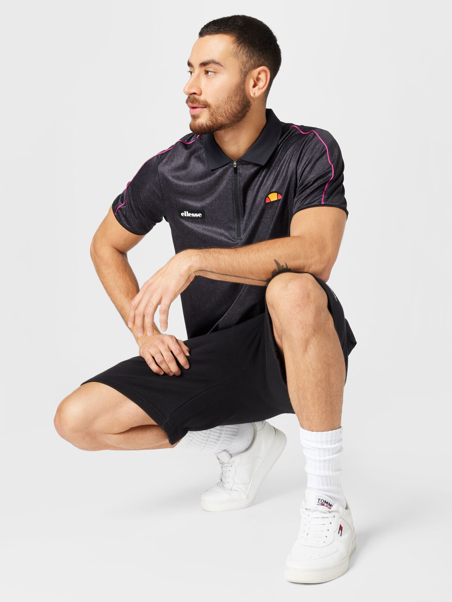 ELLESSE Tricou funcțional 'Hennisman' galben / roz / negru amestecat / alb - Pled.ro