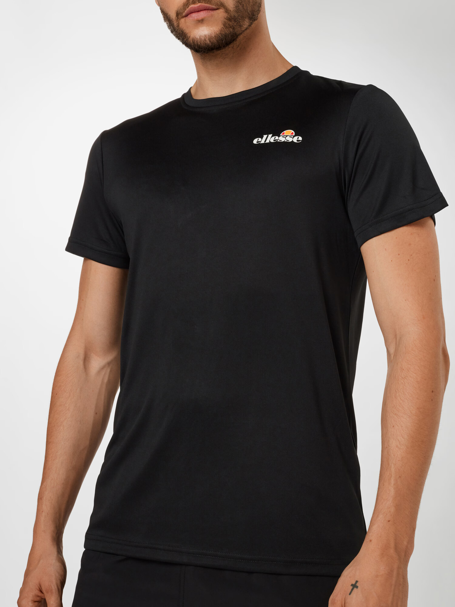 ELLESSE Tricou funcțional 'Malbe' negru / alb - Pled.ro