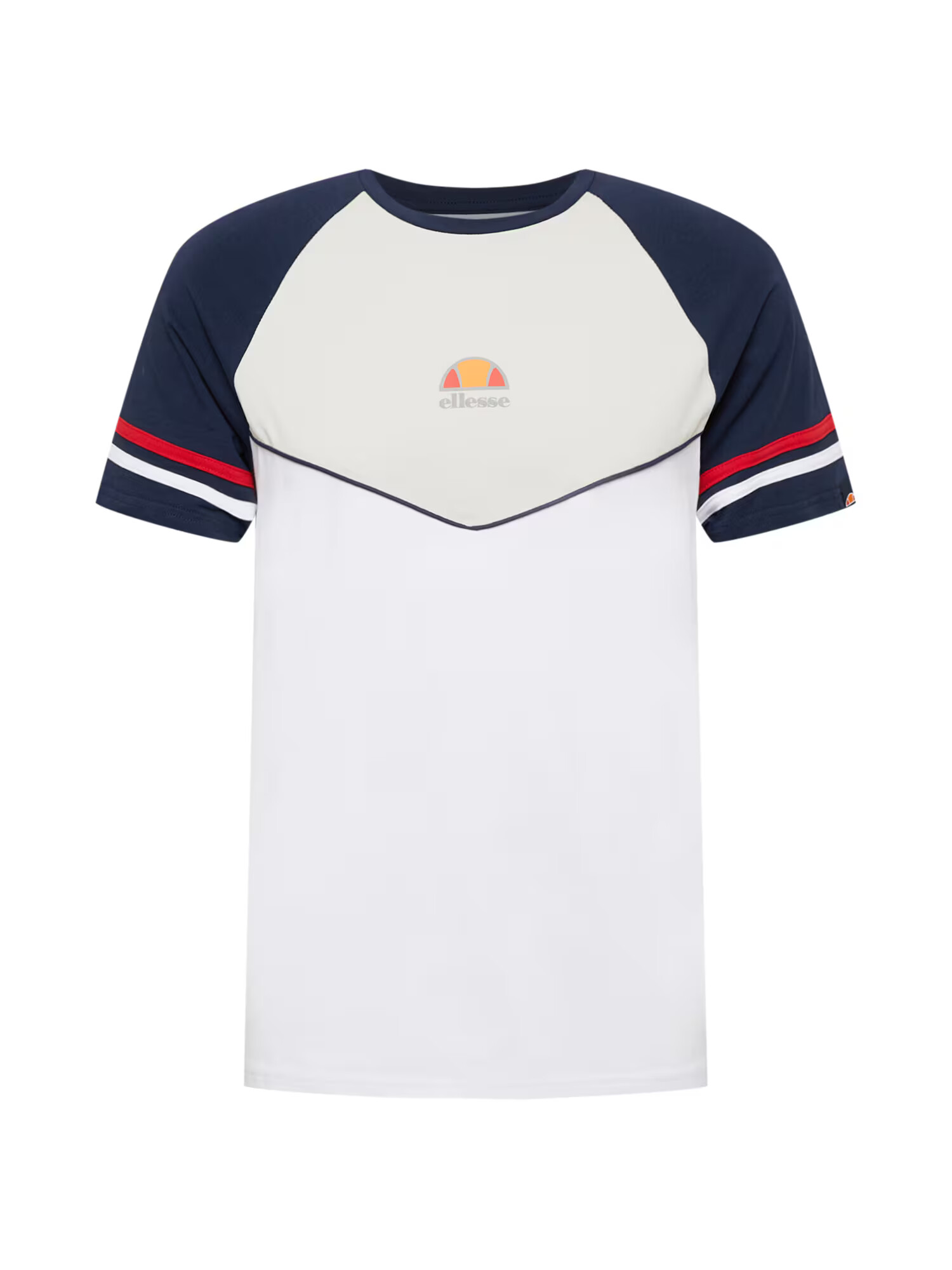 ELLESSE Tricou funcțional 'Mancina' albastru închis / portocaliu / roșu / argintiu / alb - Pled.ro