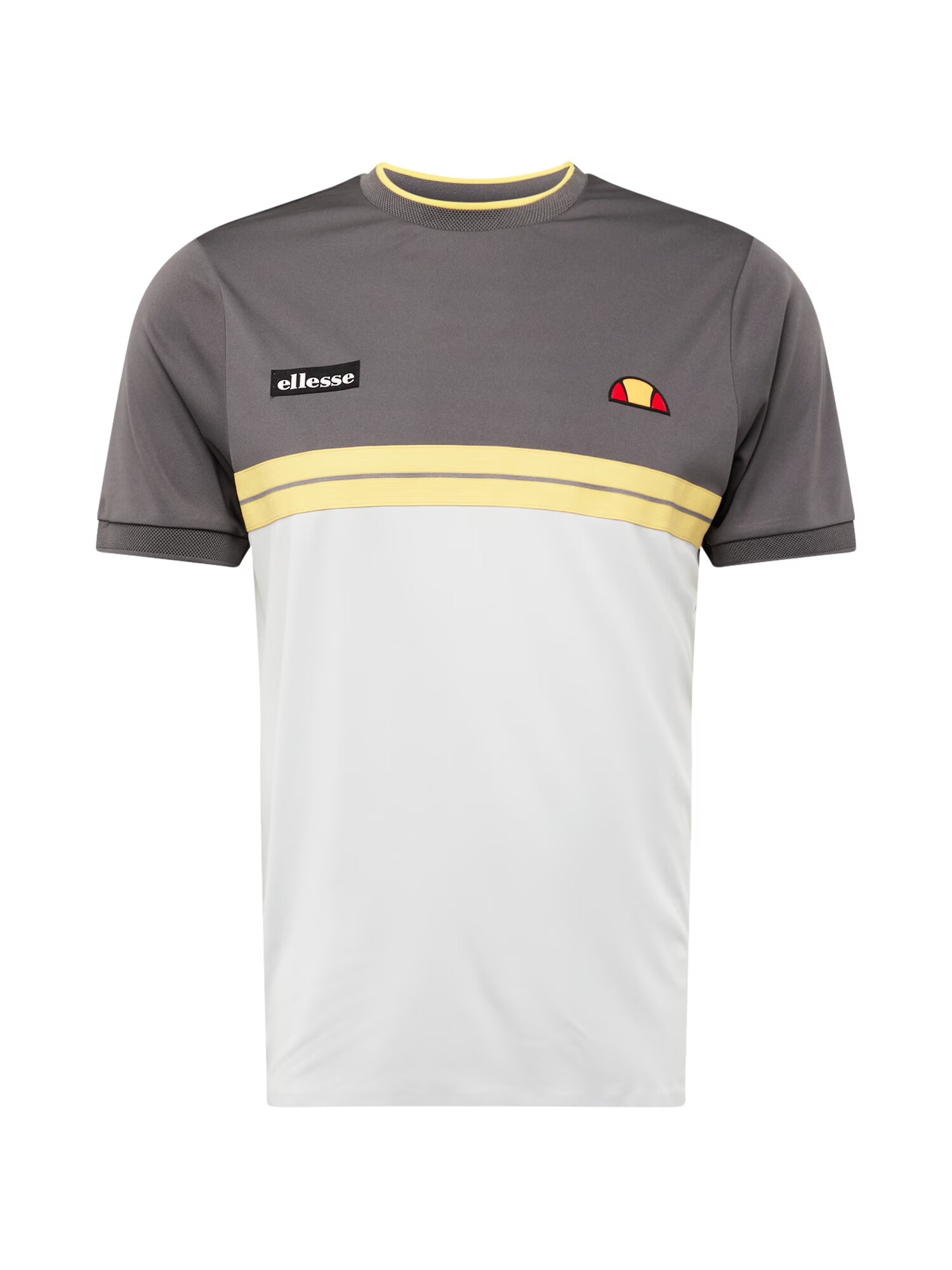 ELLESSE Tricou funcțional 'Vernon' galben / gri deschis / negru / alb - Pled.ro