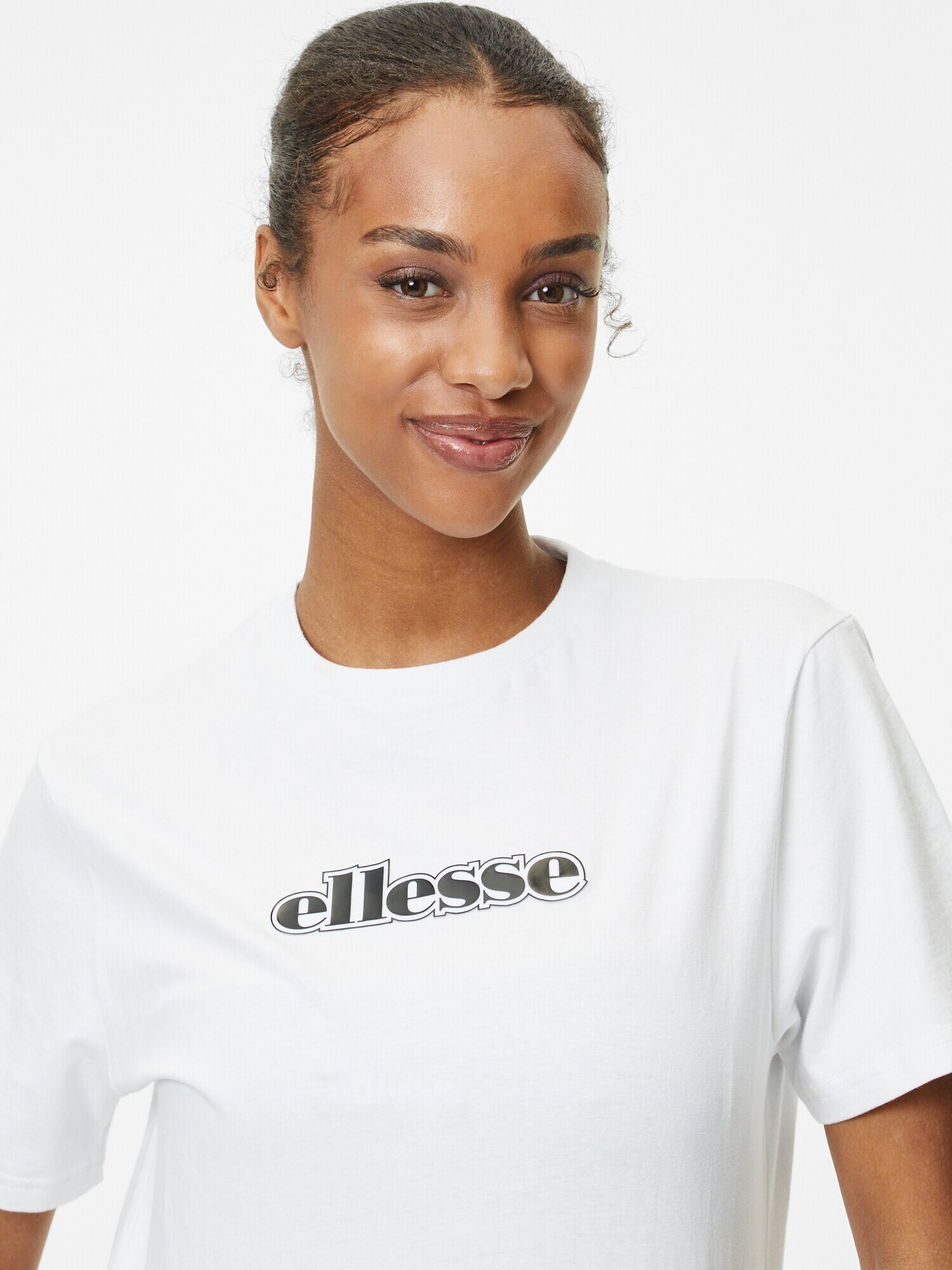 ELLESSE Tricou gri / alb - Pled.ro