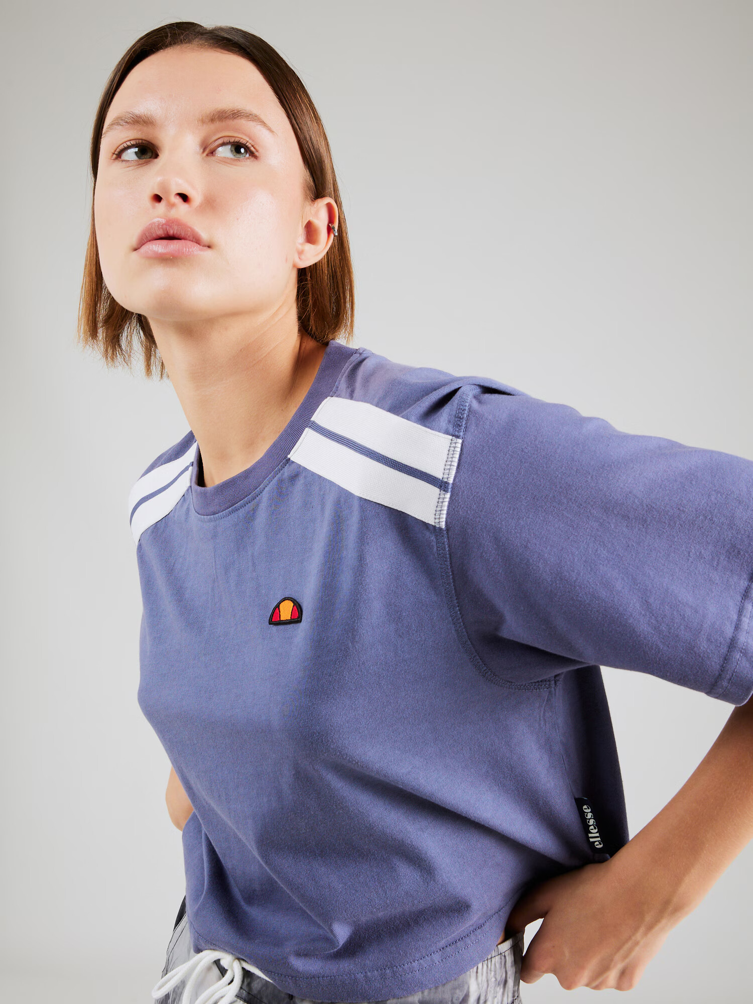 ELLESSE Tricou 'Iva' albastru porumbel / portocaliu / alb - Pled.ro