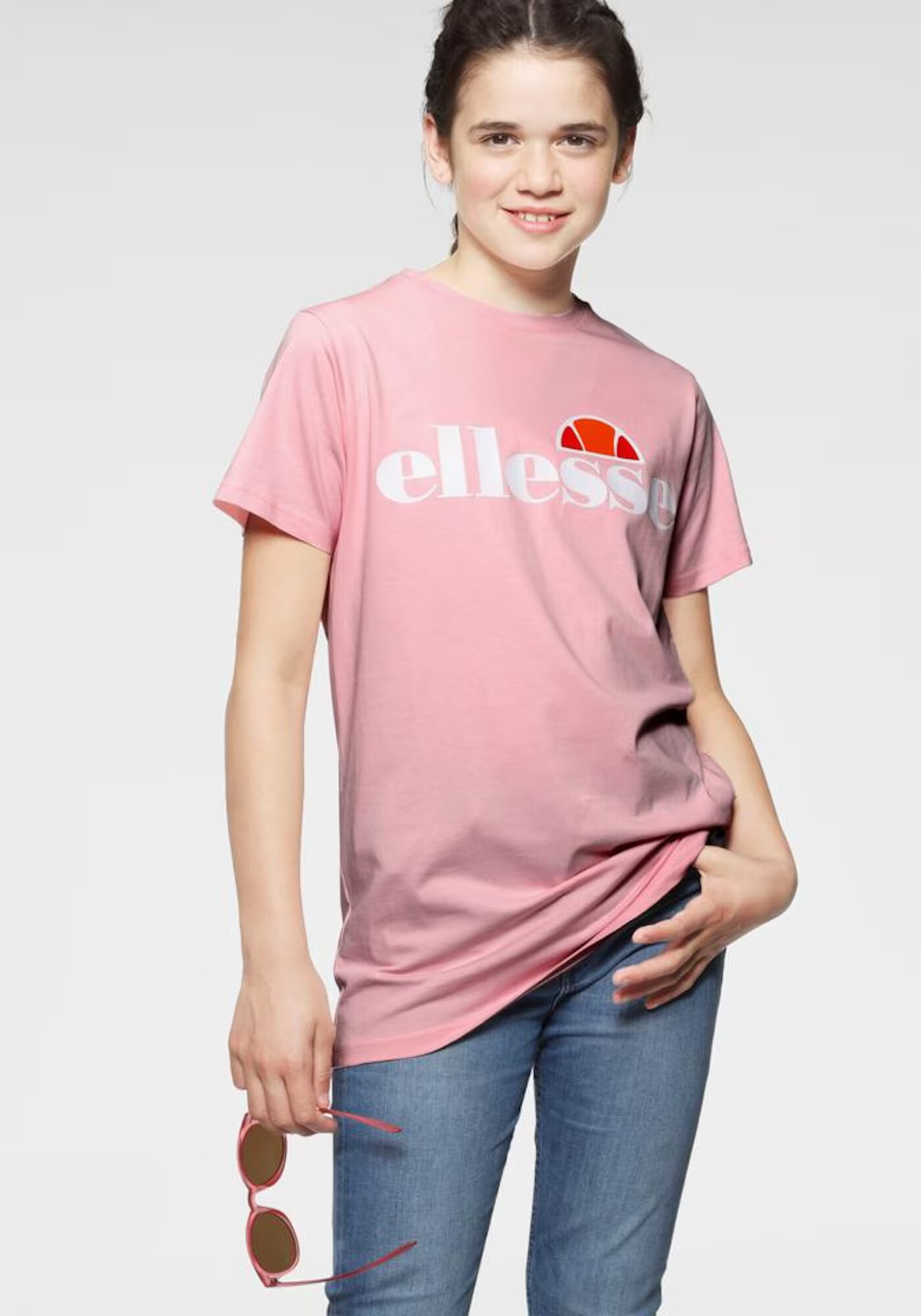 ELLESSE Tricou 'Jena' corai / roz / roșu rodie / alb - Pled.ro