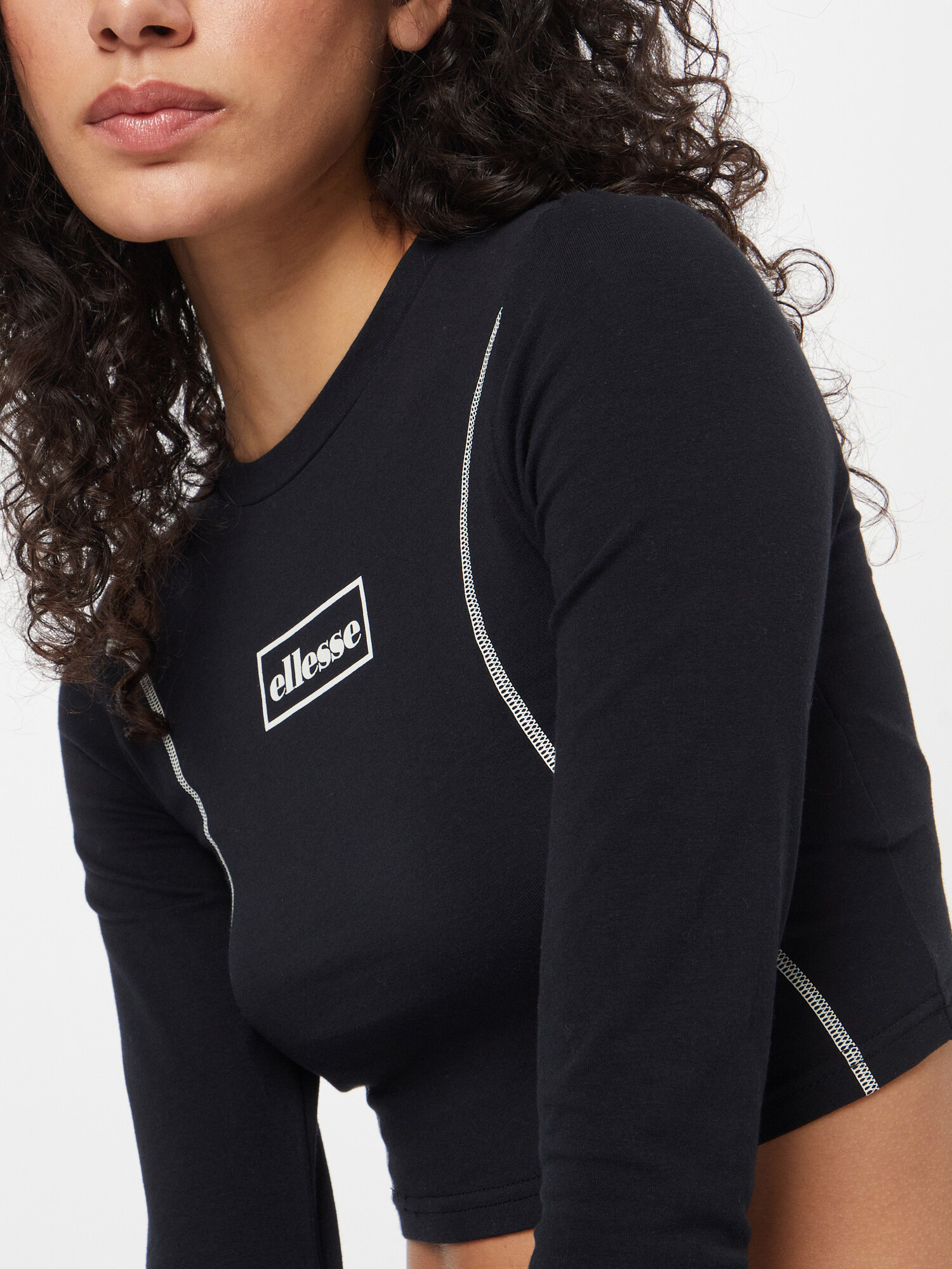 ELLESSE Tricou 'Lucente' negru / alb - Pled.ro