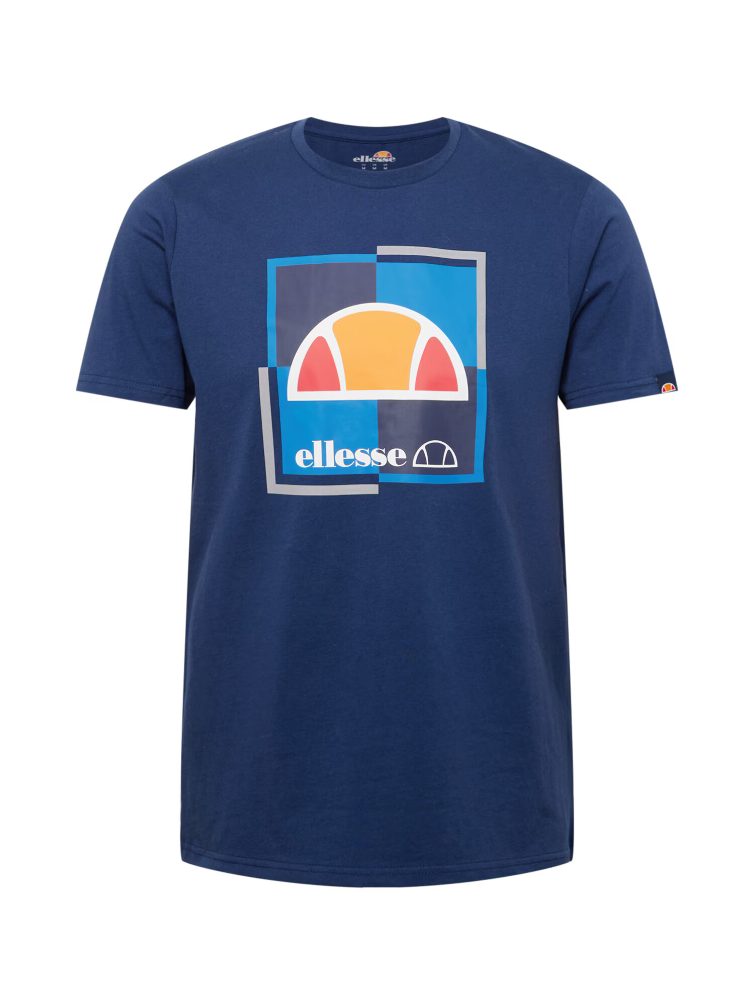 ELLESSE Tricou 'Michaelo' bleumarin / portocaliu / roșu / alb - Pled.ro